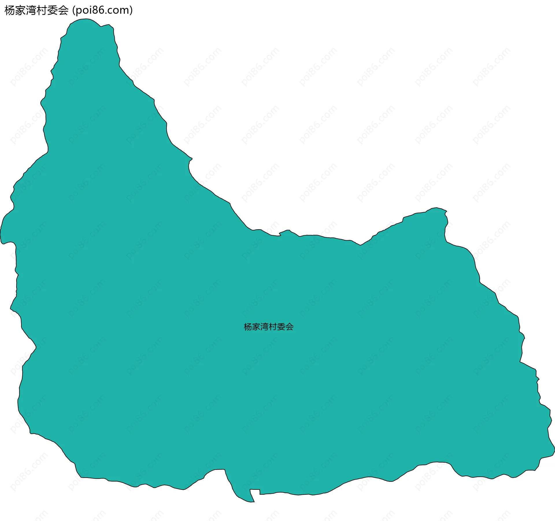 杨家湾村委会边界地图