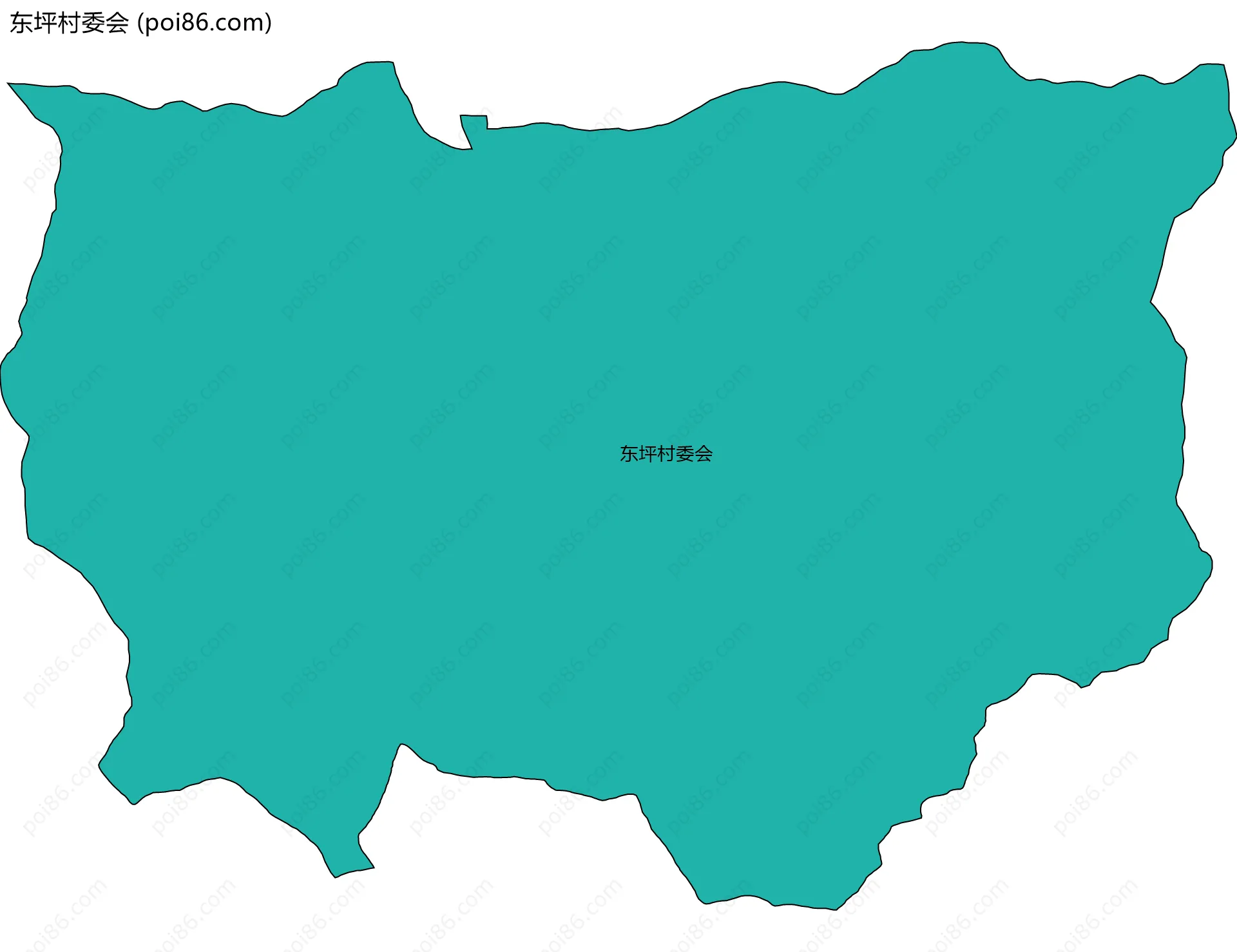 东坪村委会边界地图