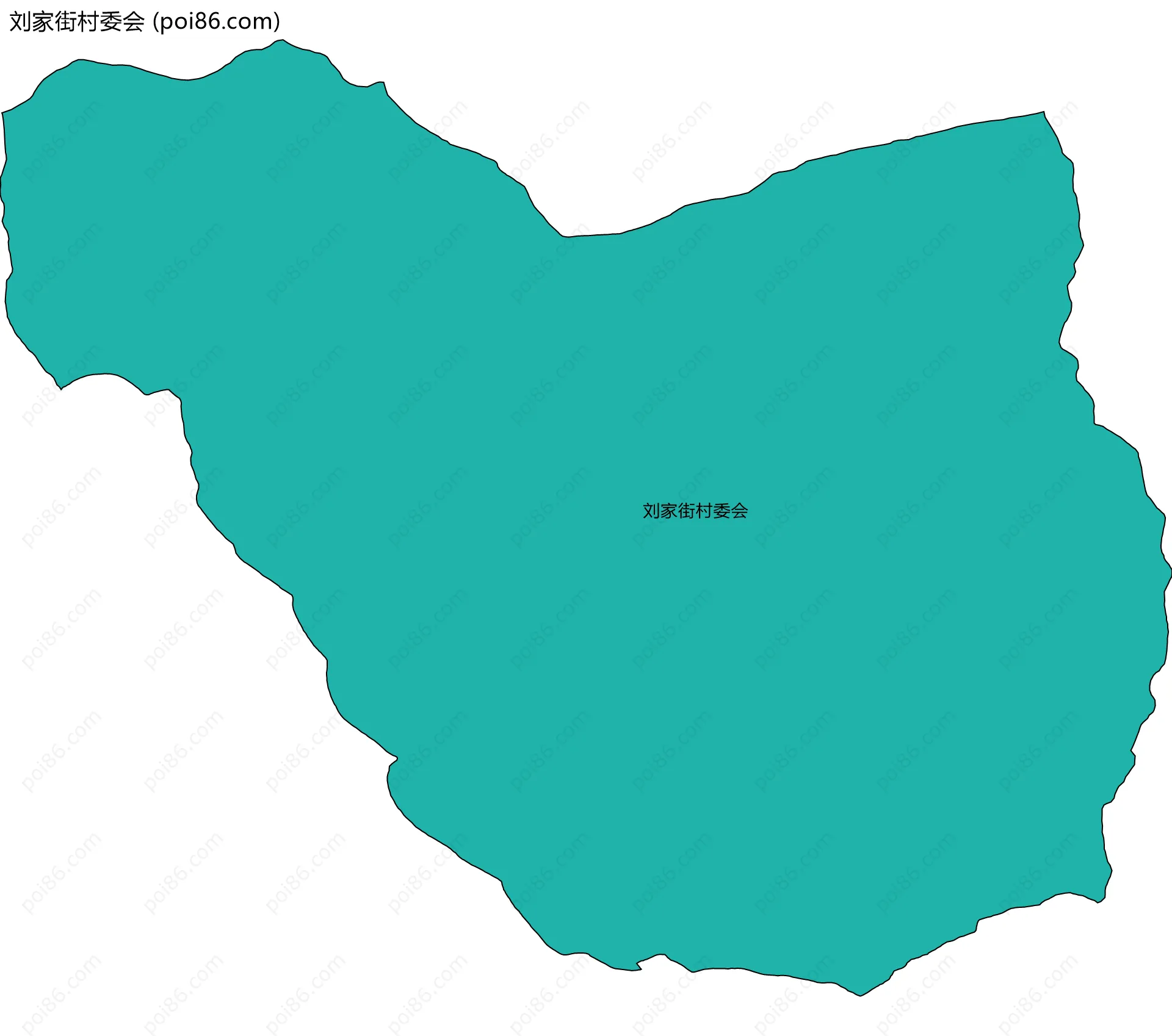 刘家街村委会边界地图