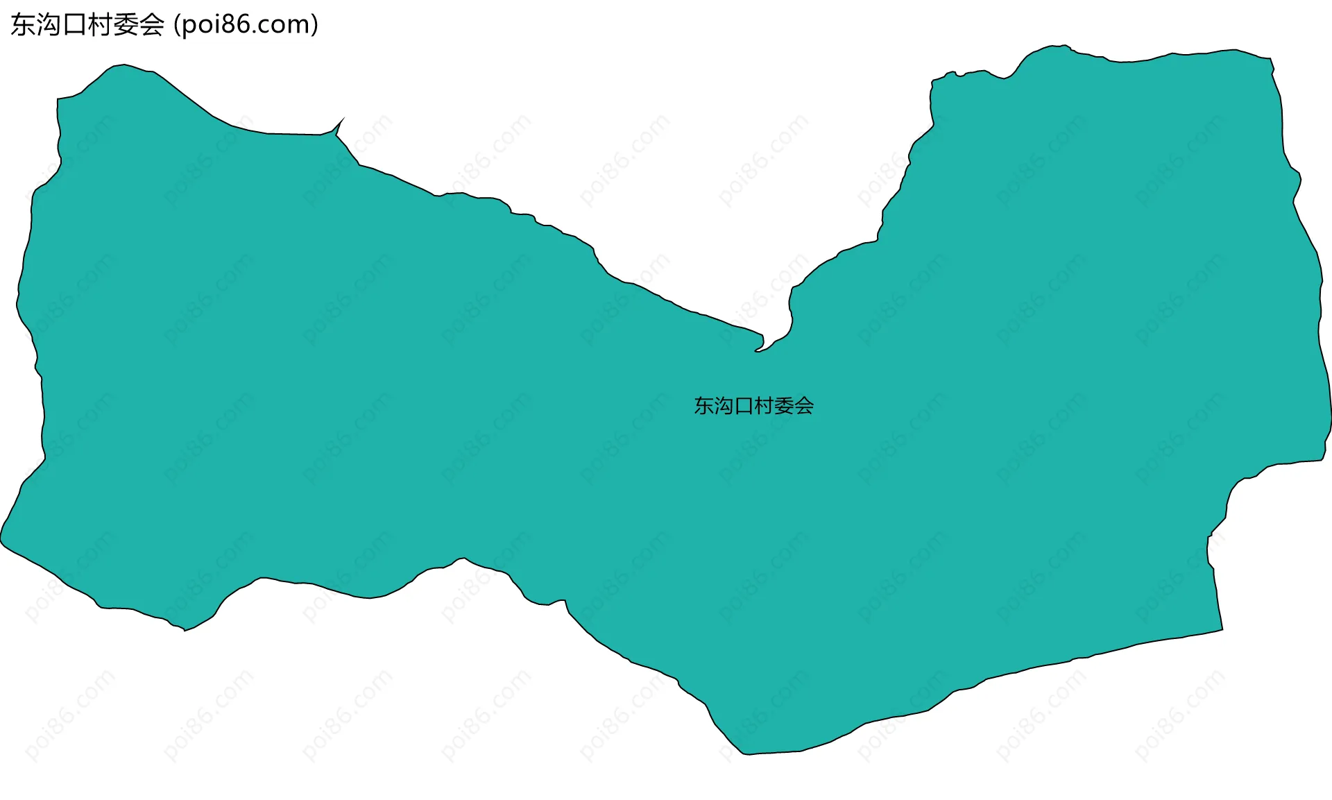 东沟口村委会边界地图