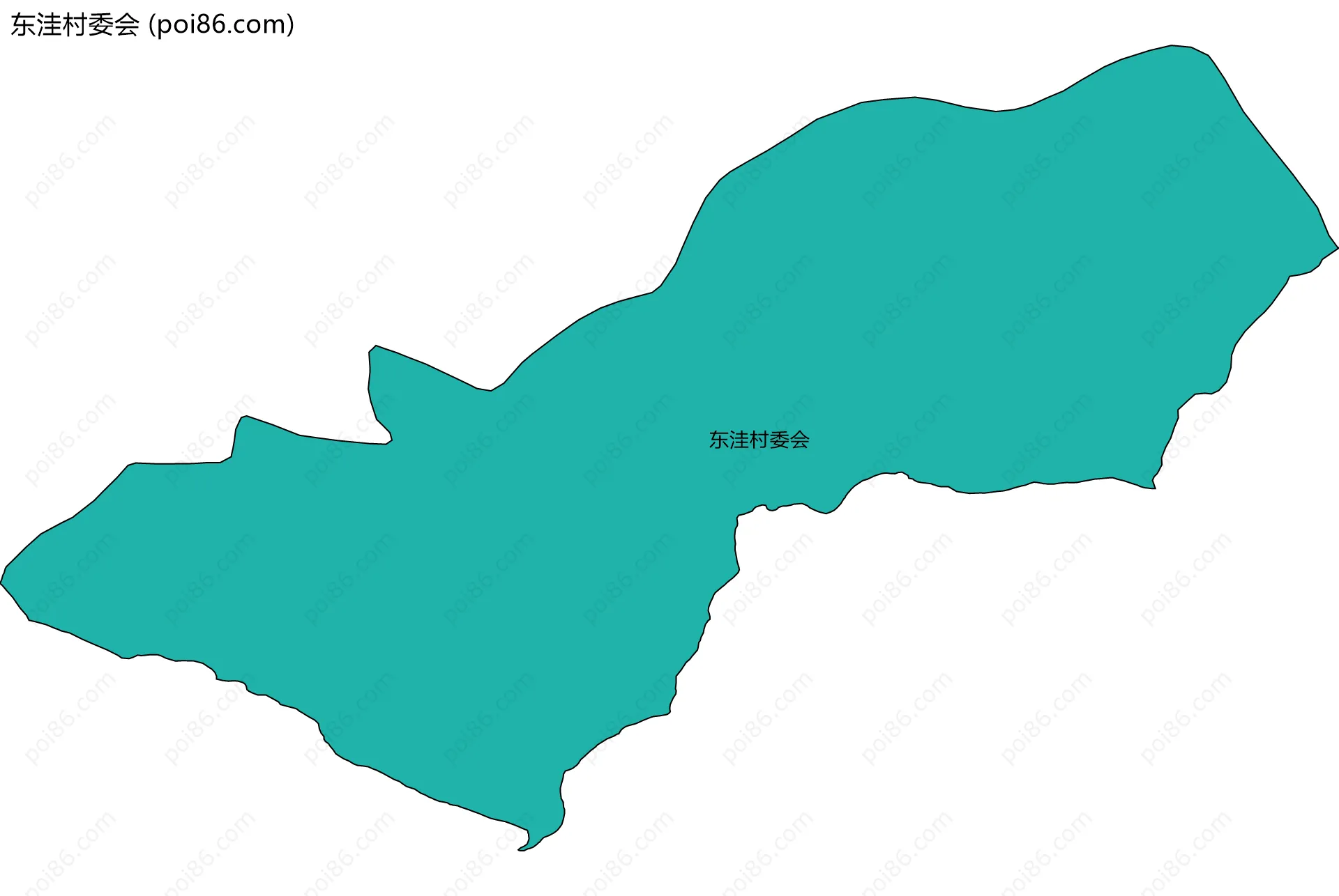 东洼村委会边界地图