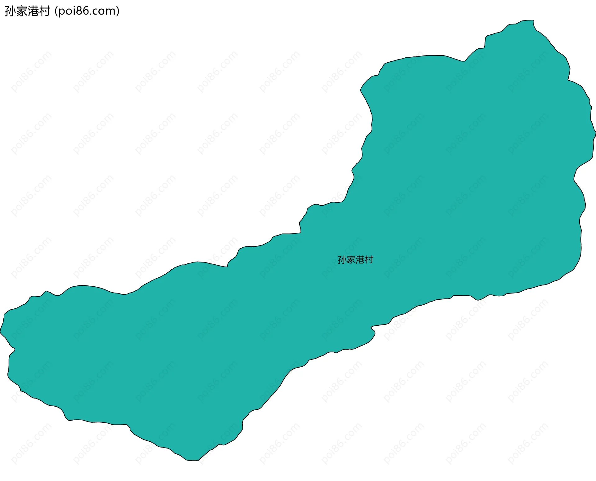 孙家港村边界地图