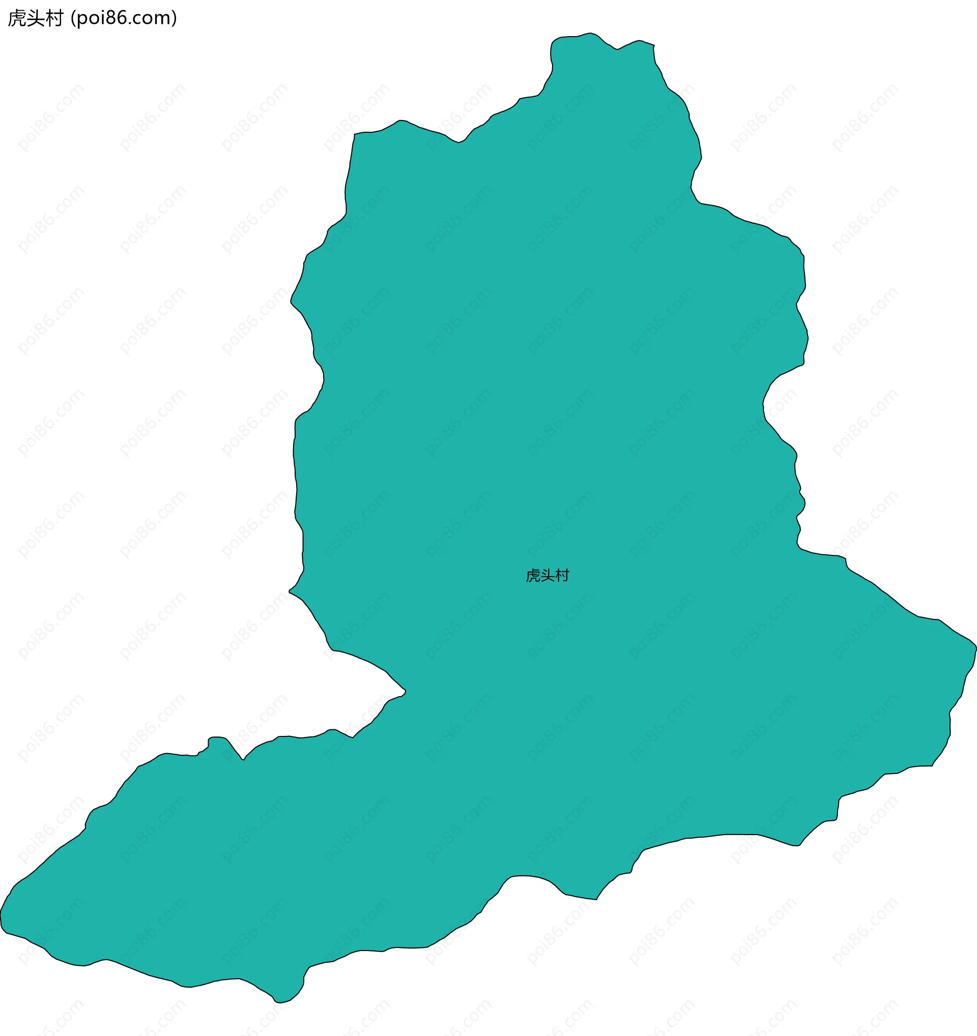 虎头村边界地图