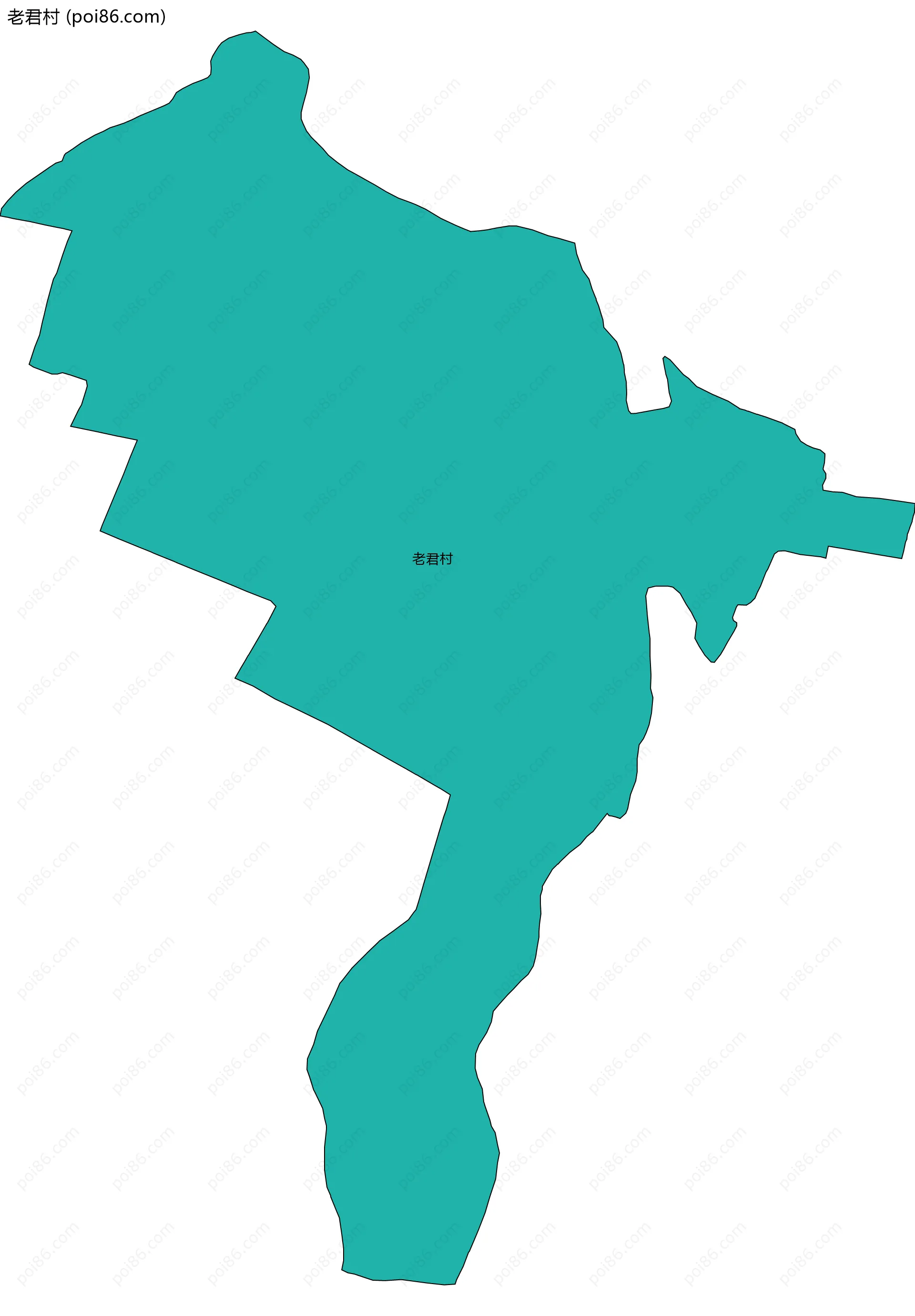 老君村边界地图