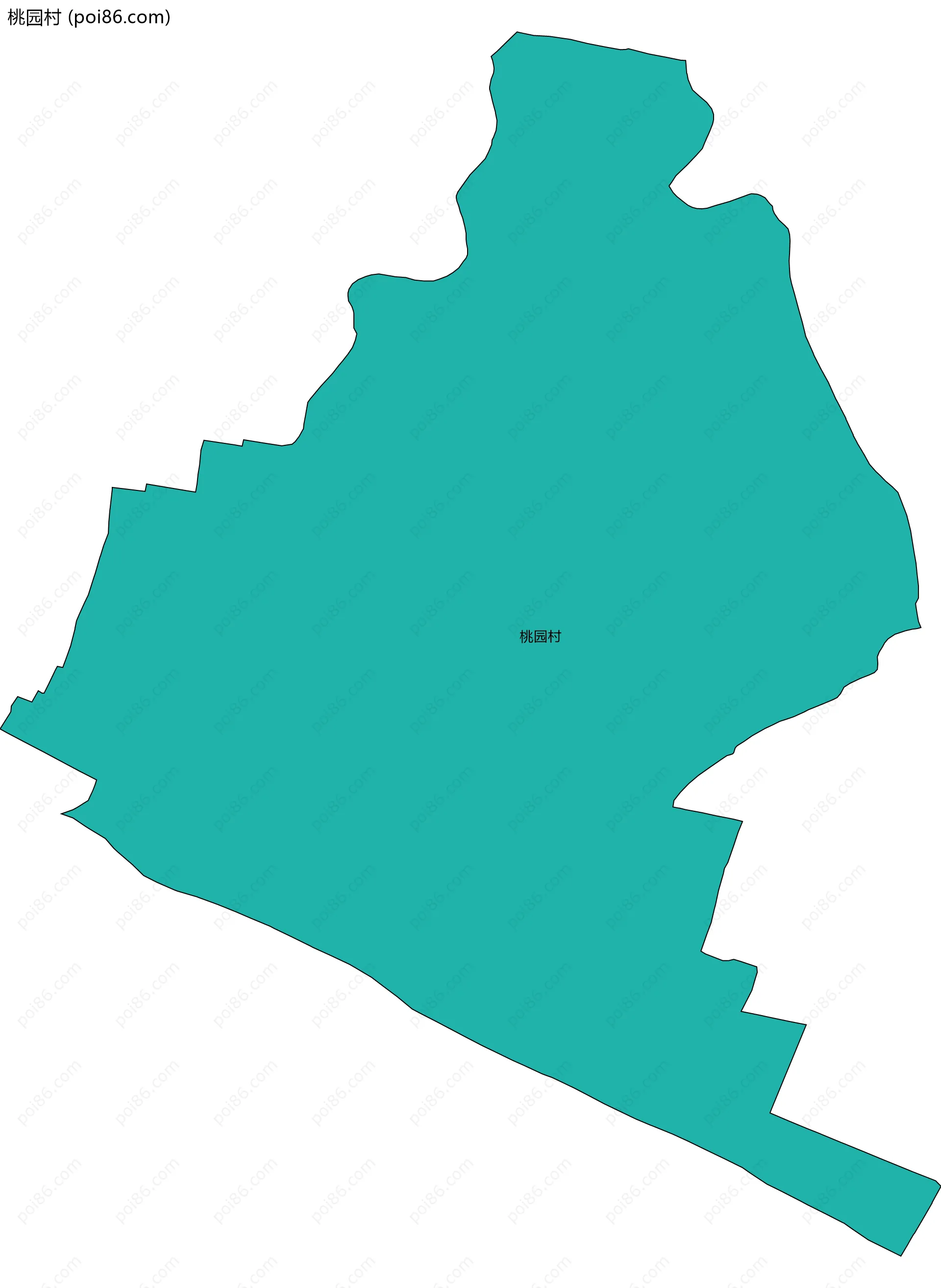 桃园村边界地图