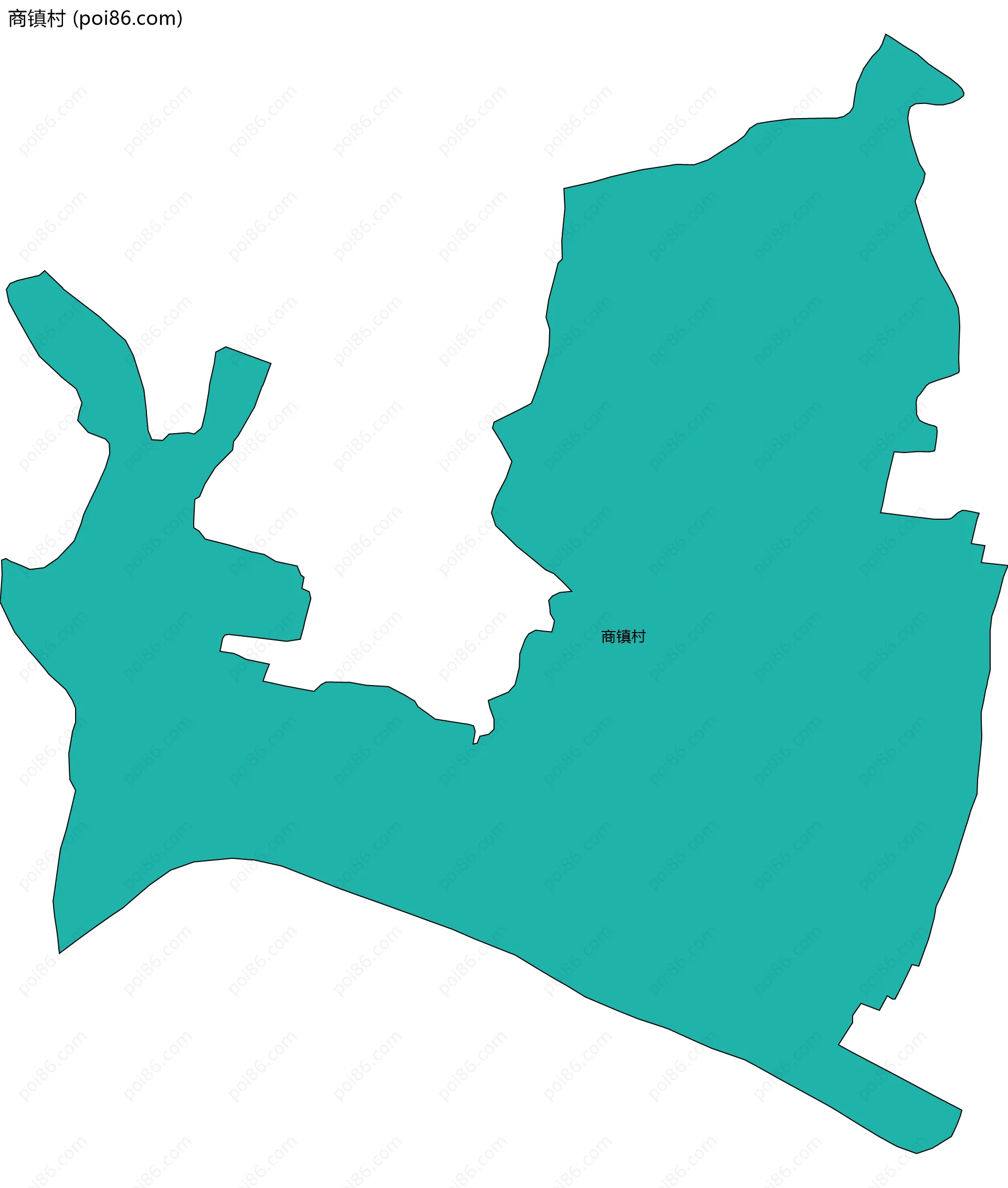 商镇村边界地图