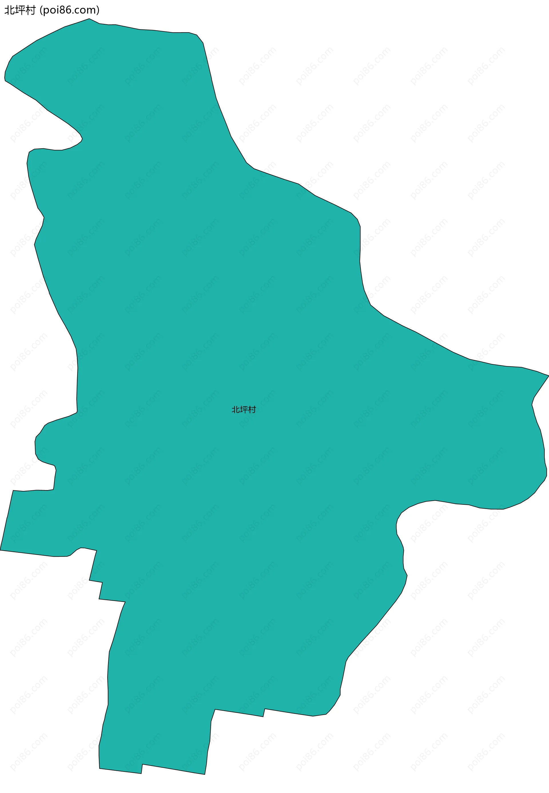 北坪村边界地图