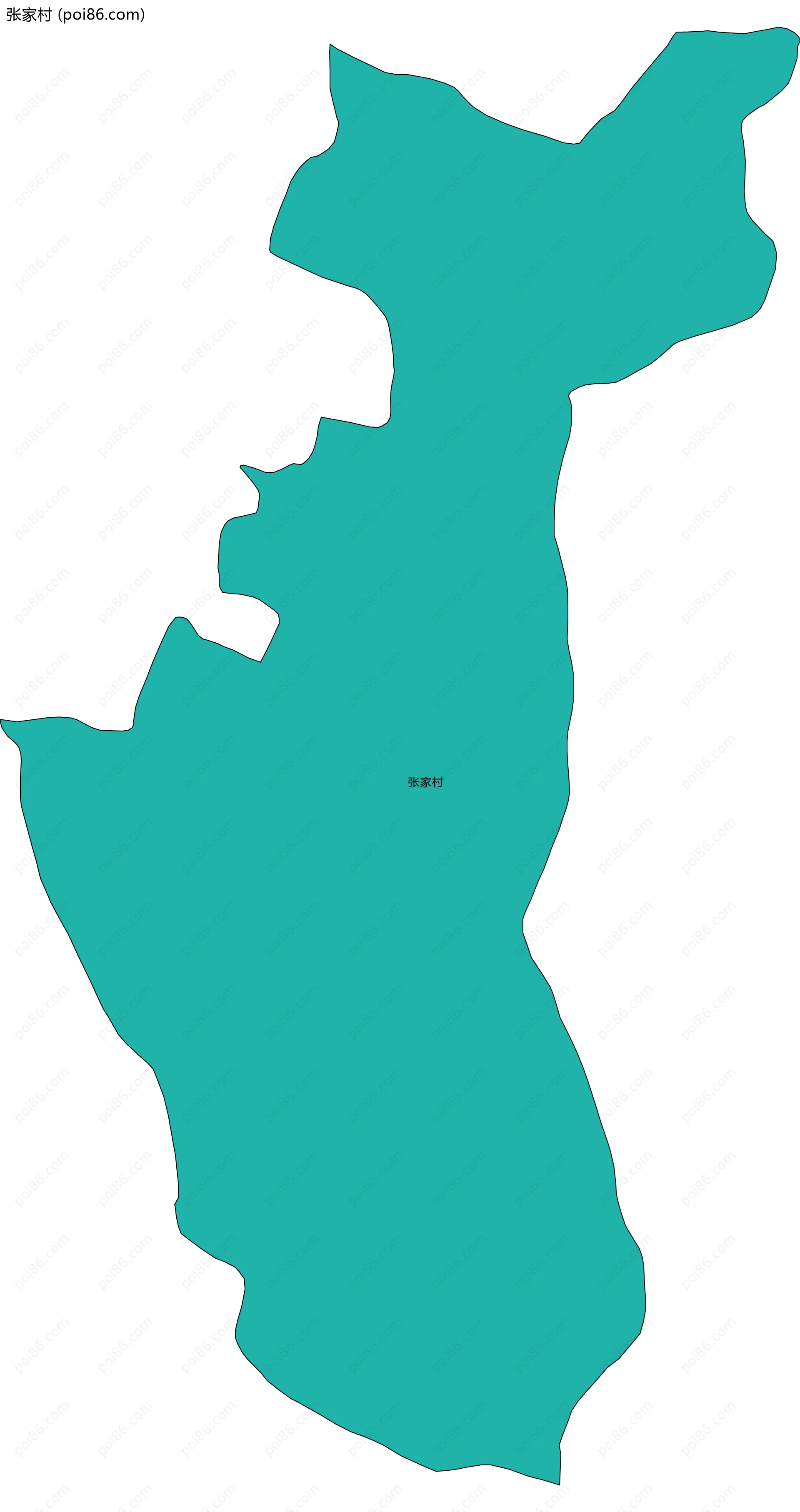 张家村边界地图