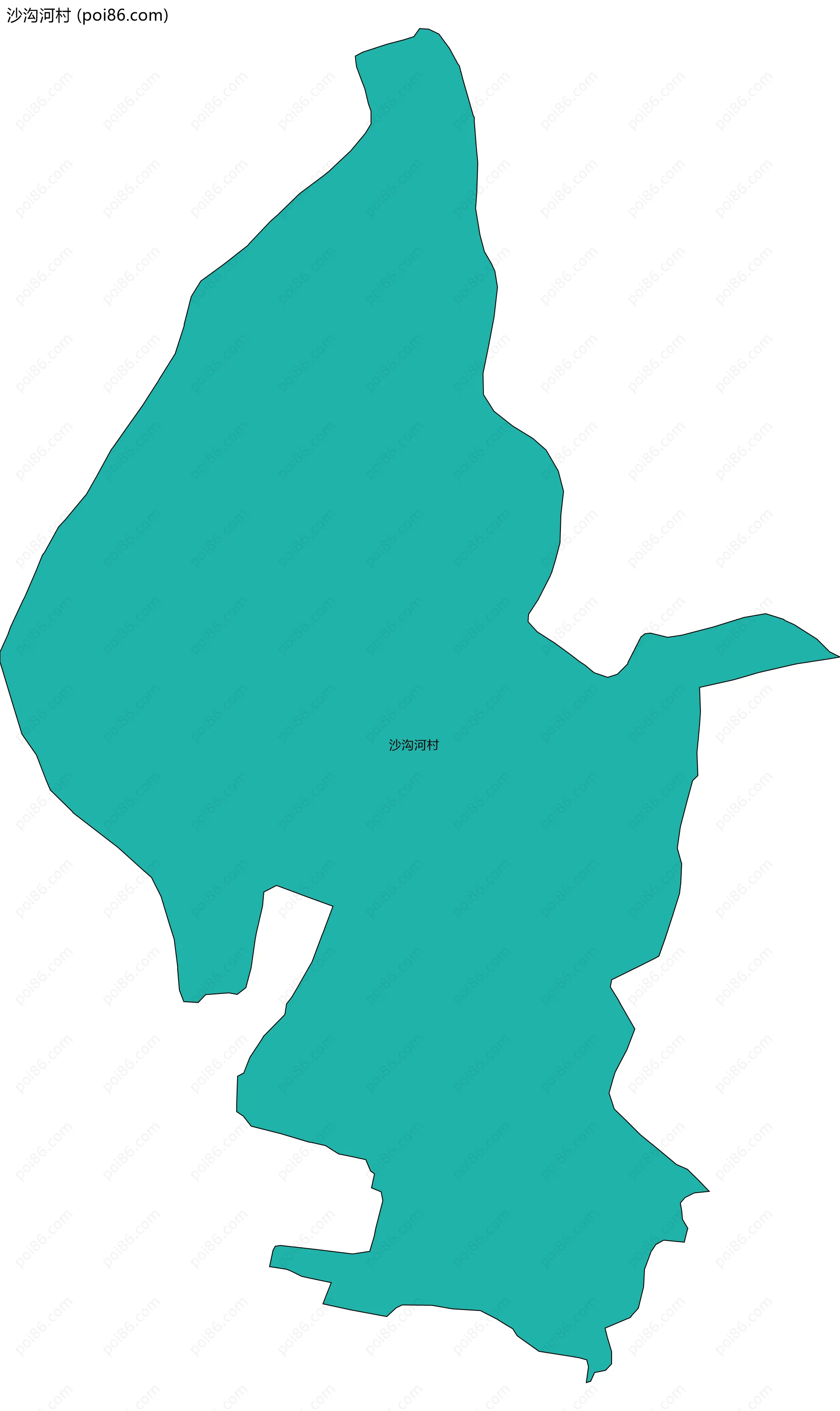 沙沟河村边界地图