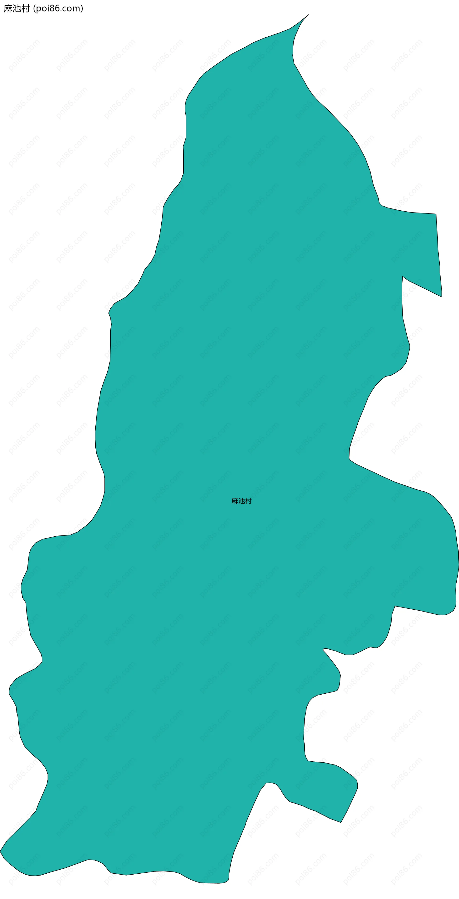 麻池村边界地图