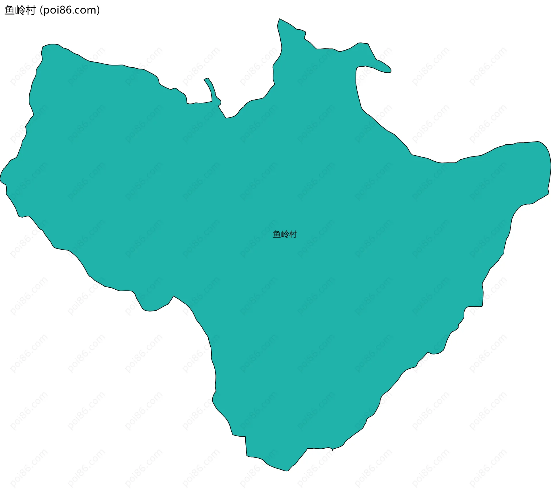 鱼岭村边界地图