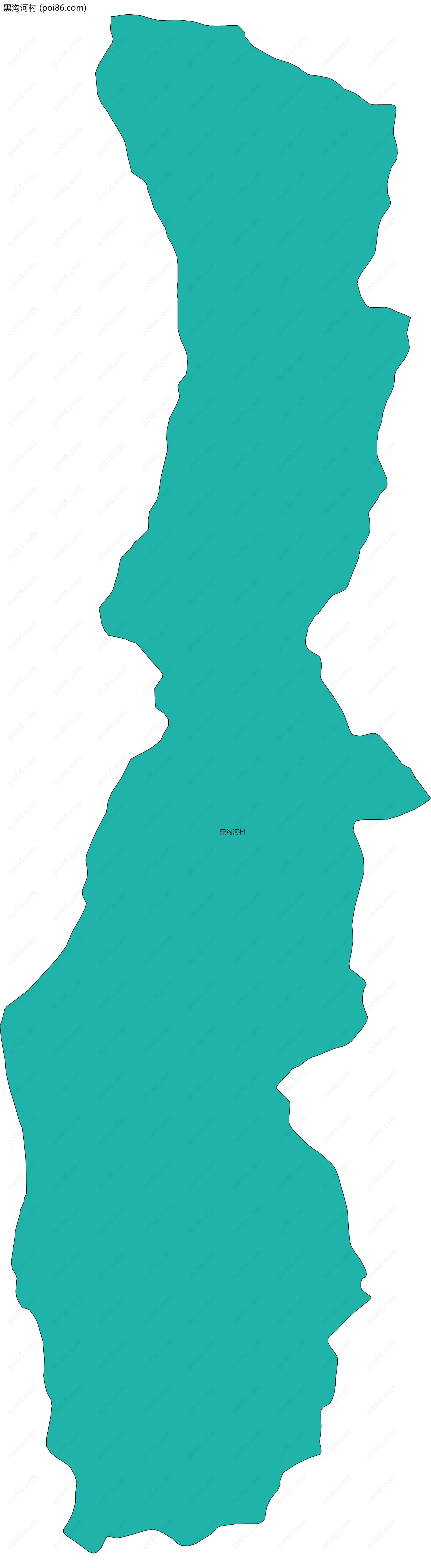 黑沟河村边界地图