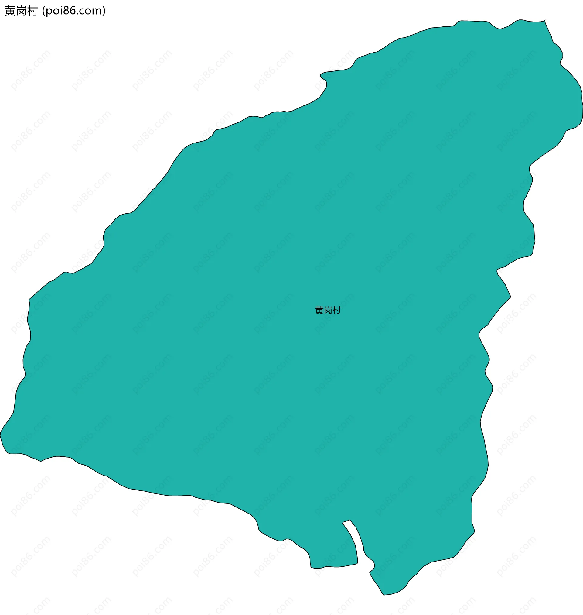 黄岗村边界地图