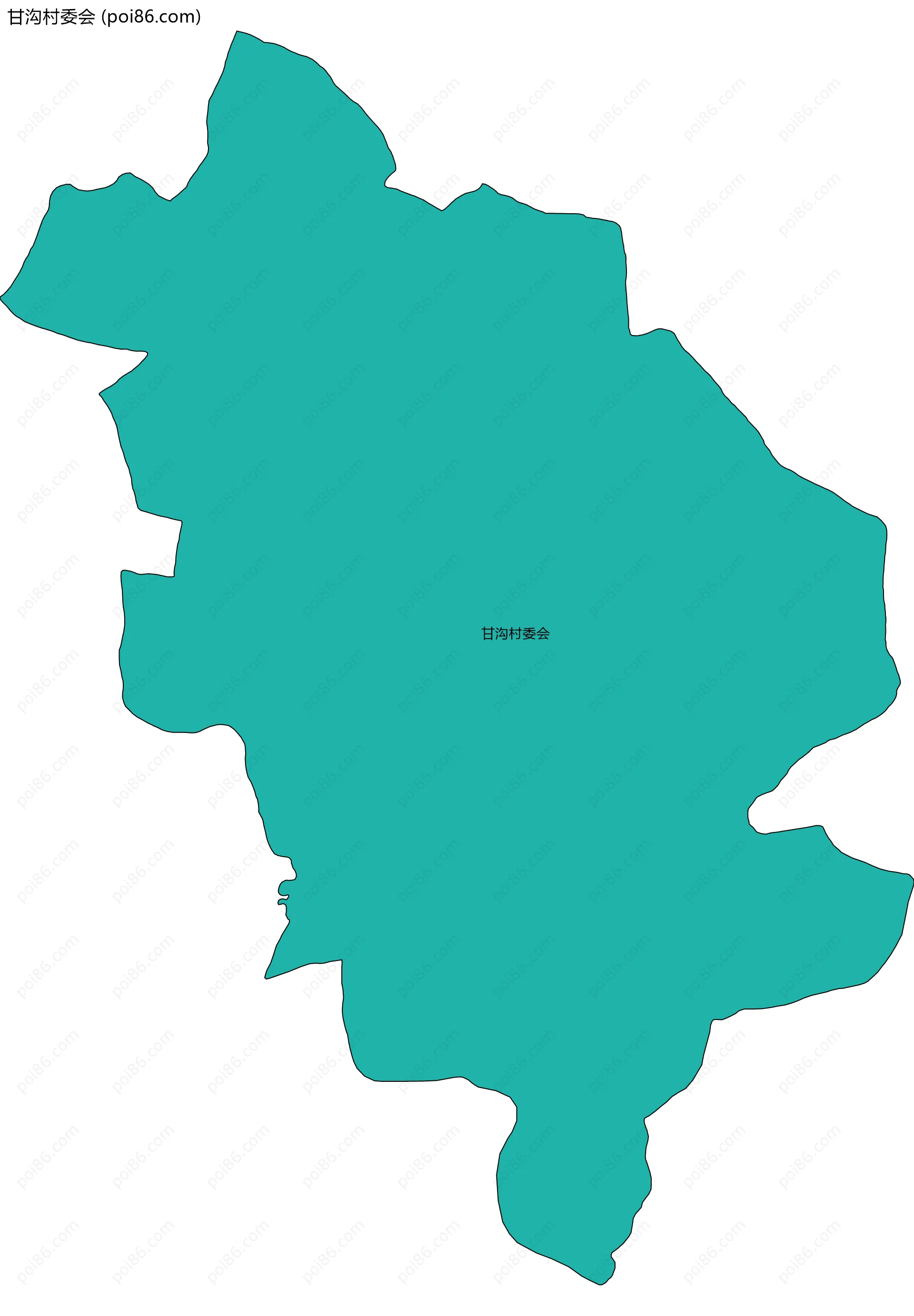 甘沟村委会边界地图