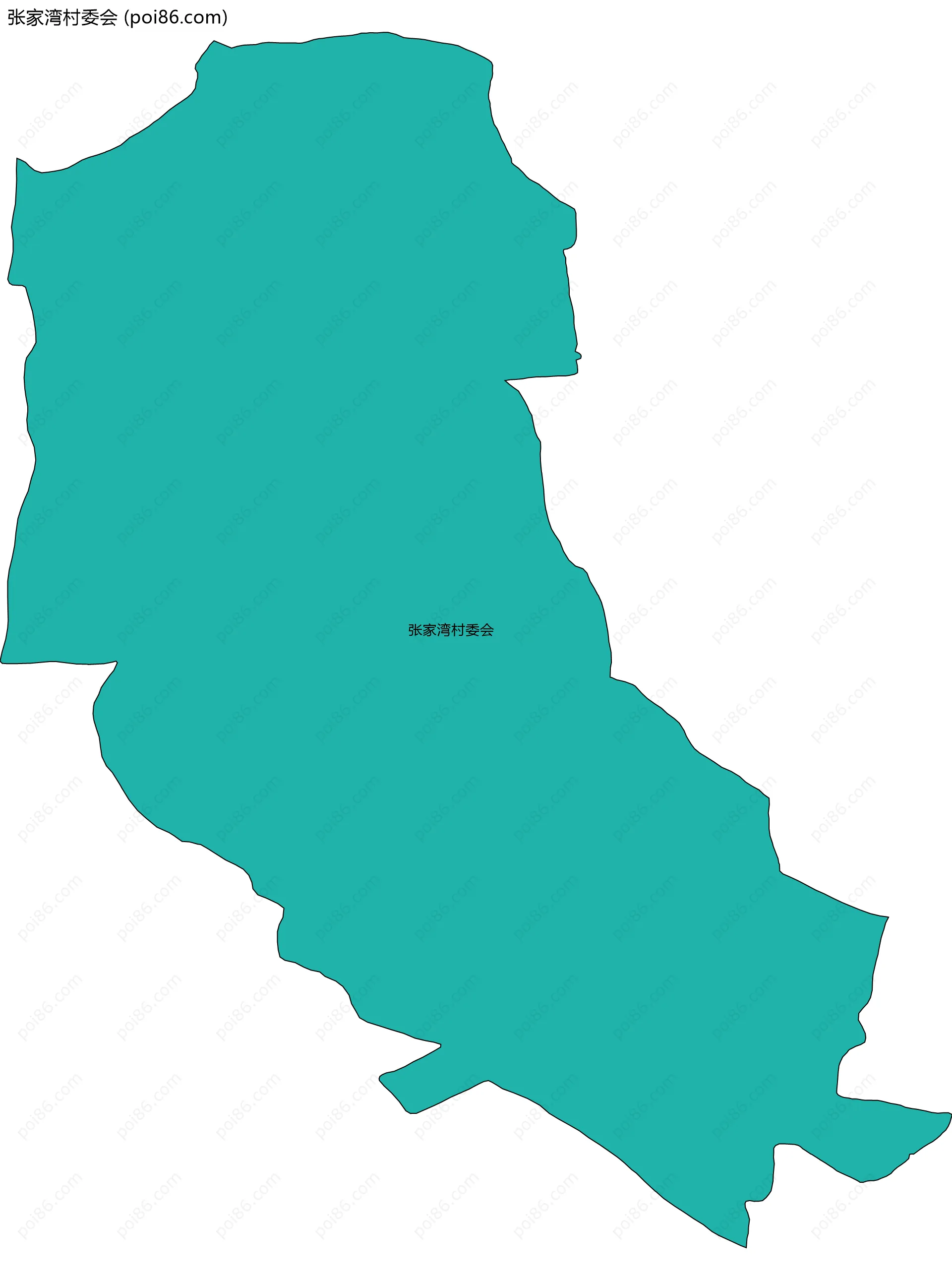 张家湾村委会边界地图