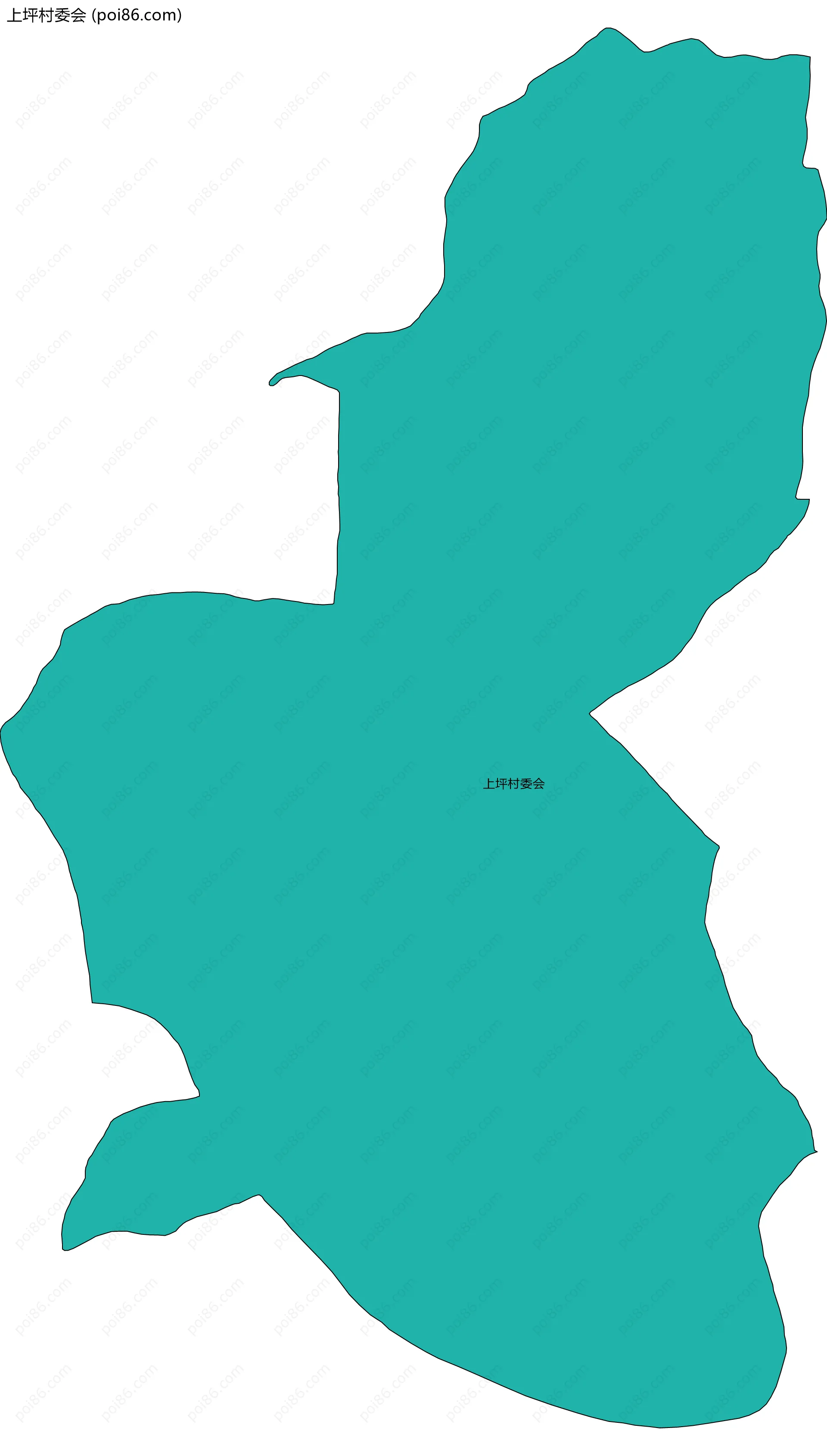 上坪村委会边界地图