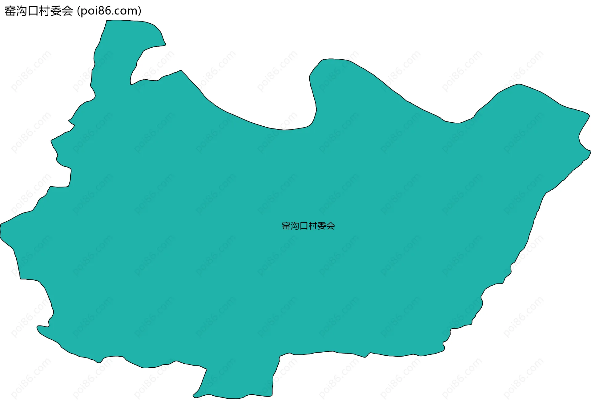 窑沟口村委会边界地图