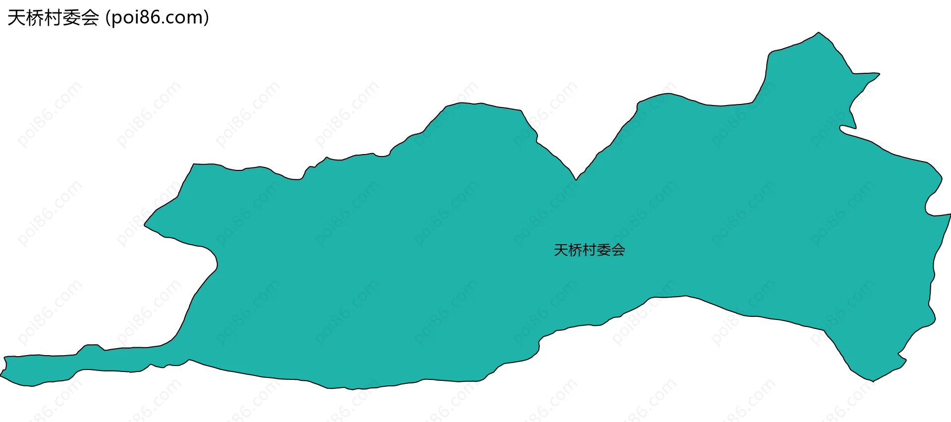 天桥村委会边界地图