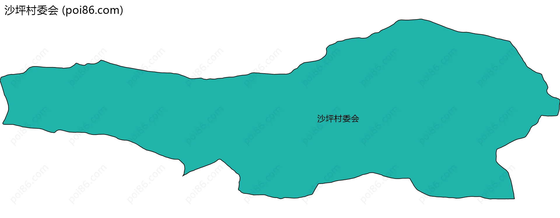 沙坪村委会边界地图