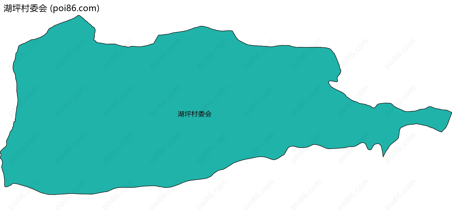 湖坪村委会边界地图