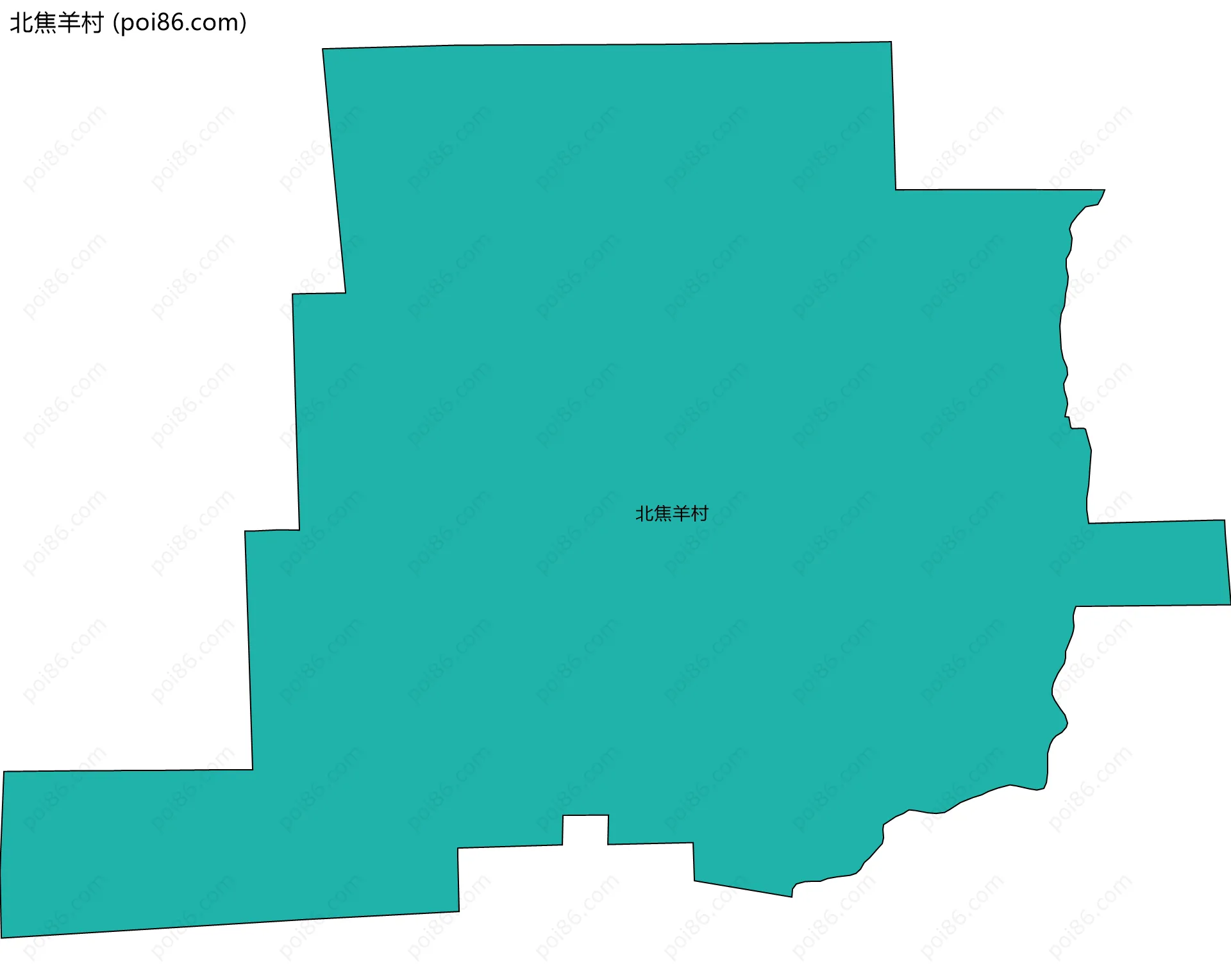北焦羊村边界地图