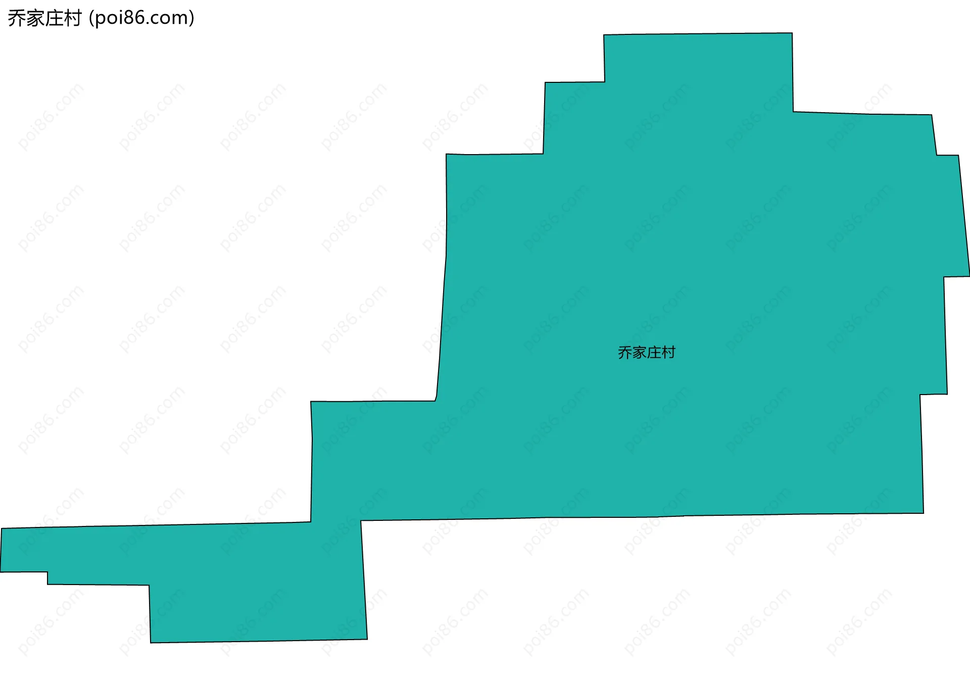 乔家庄村边界地图