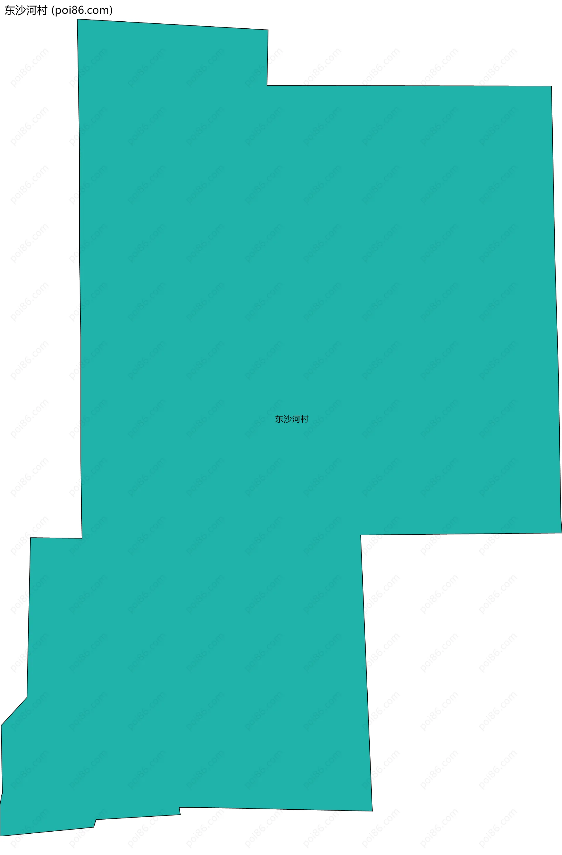 东沙河村边界地图