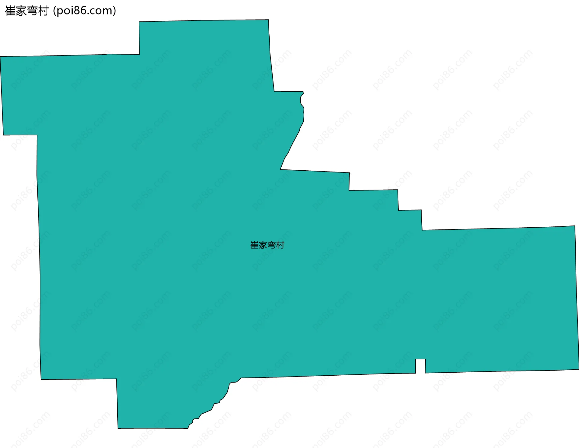 崔家弯村边界地图