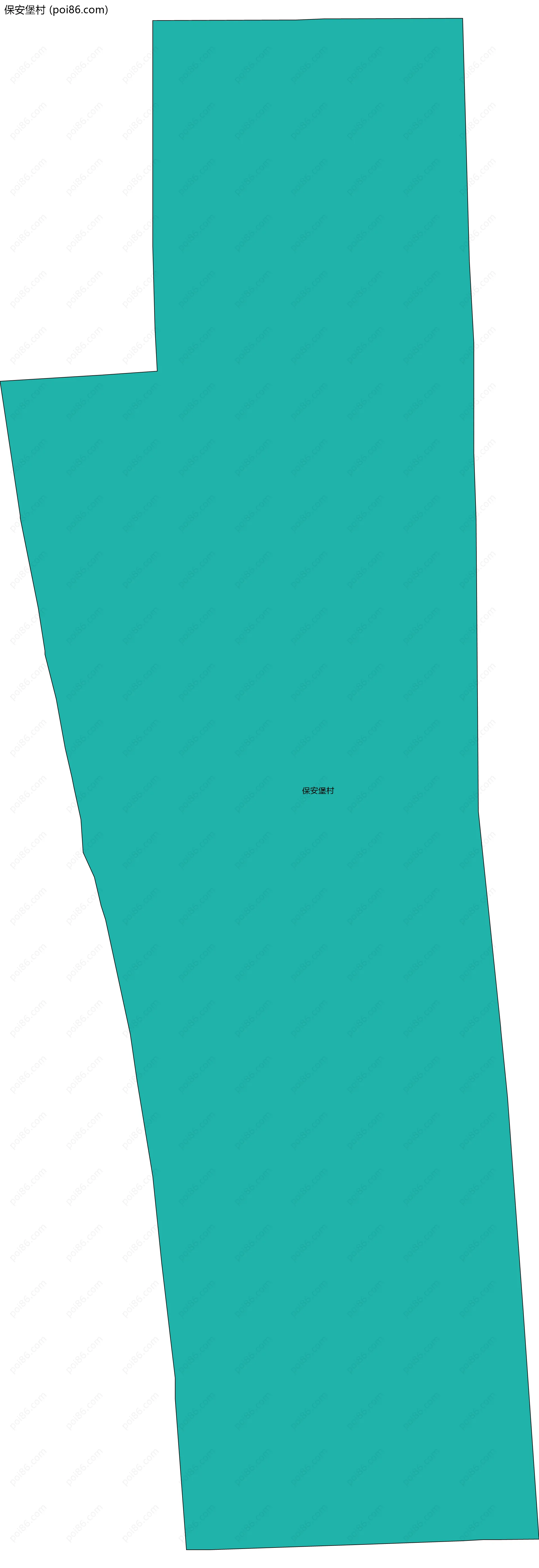 保安堡村边界地图