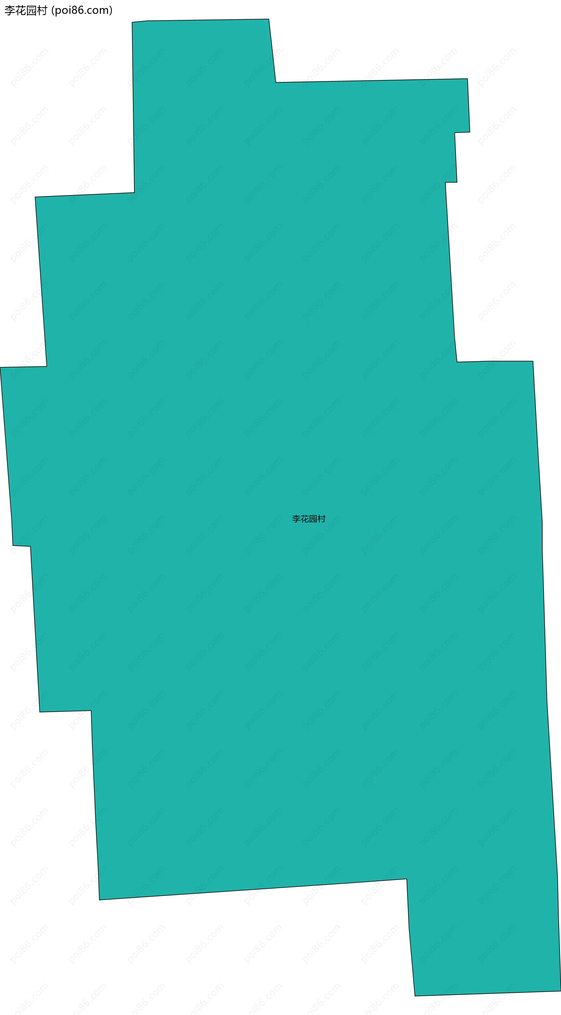 李花园村边界地图