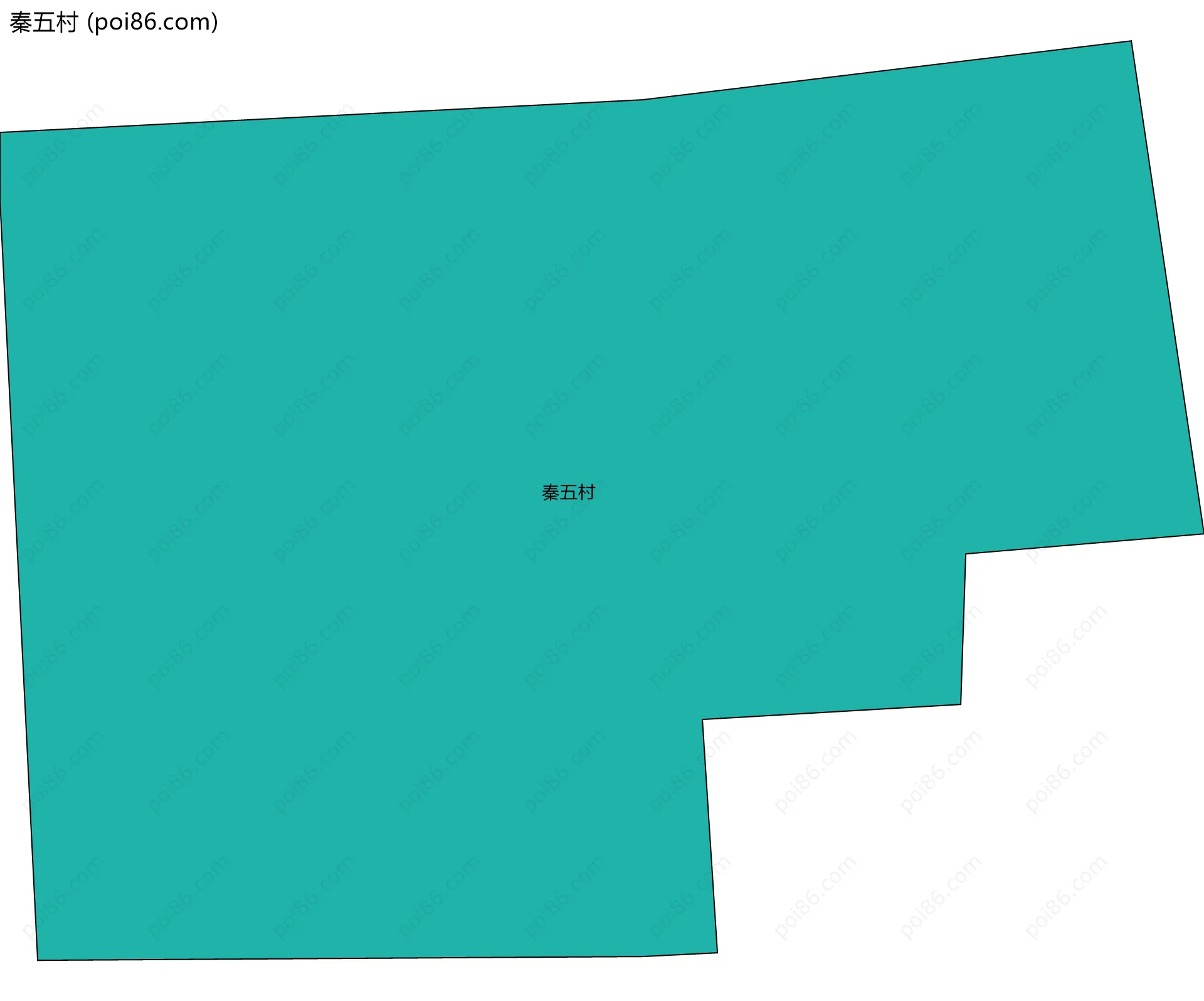 秦五村边界地图