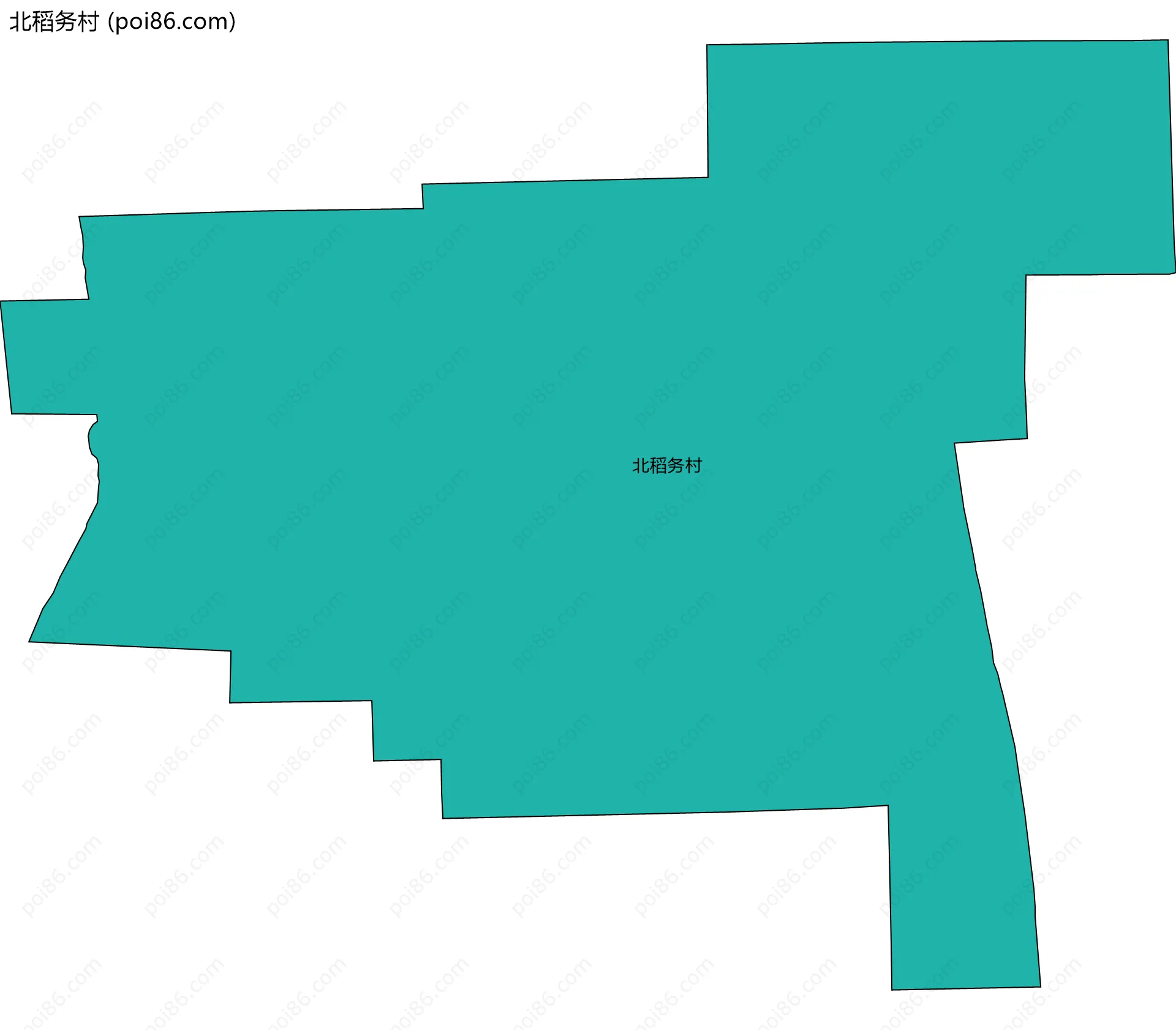 北稻务村边界地图