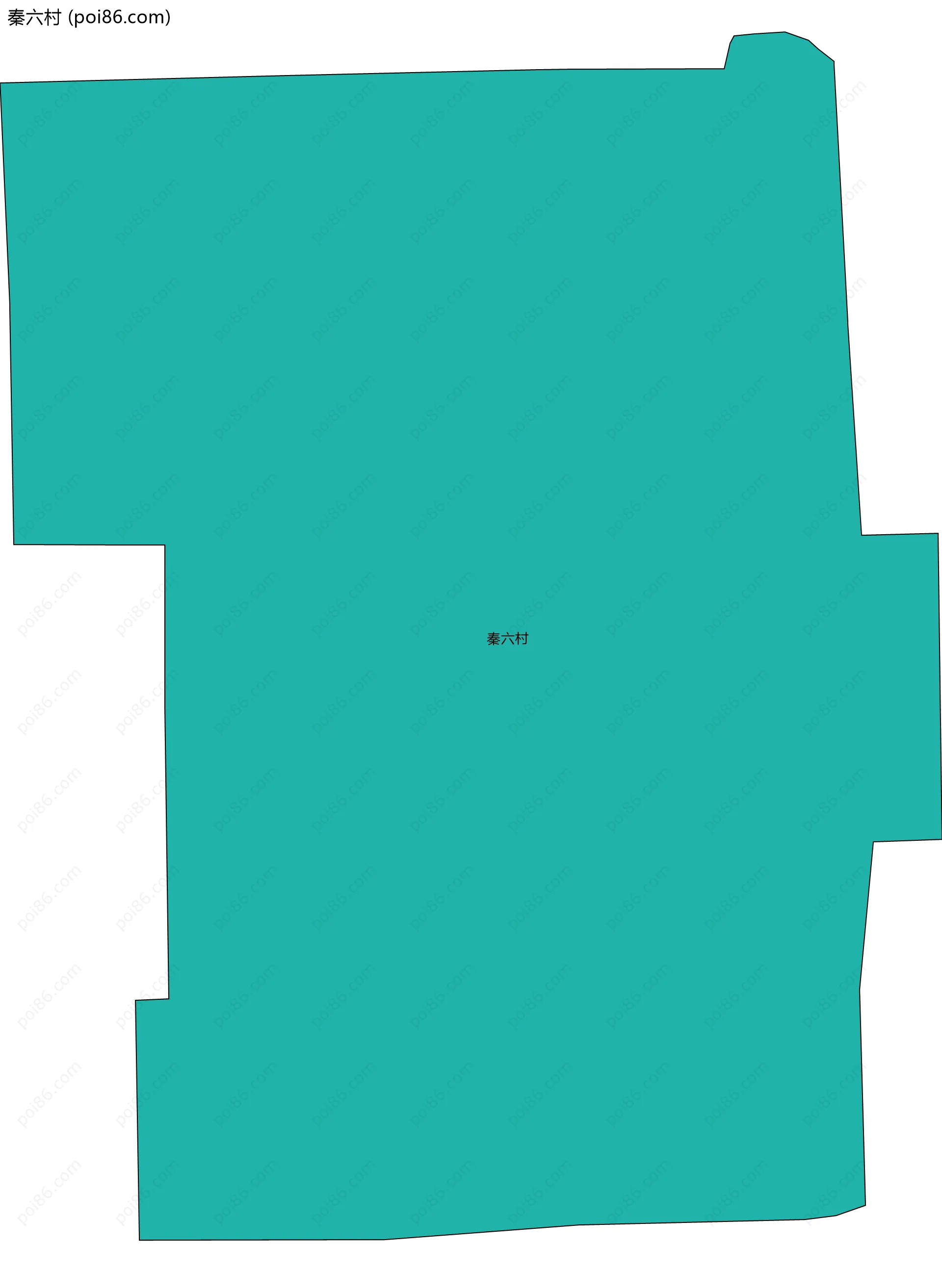 秦六村边界地图