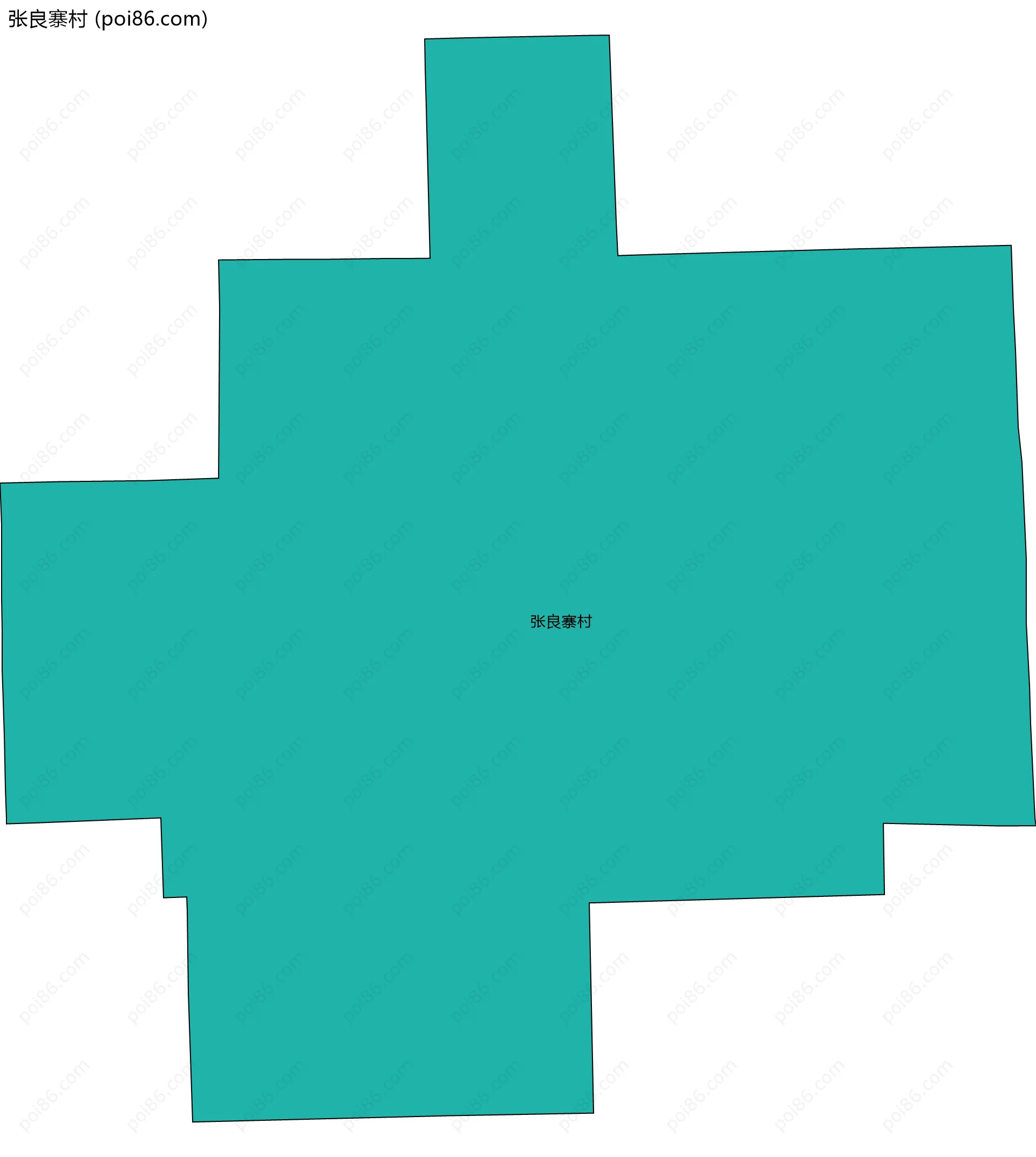 张良寨村边界地图