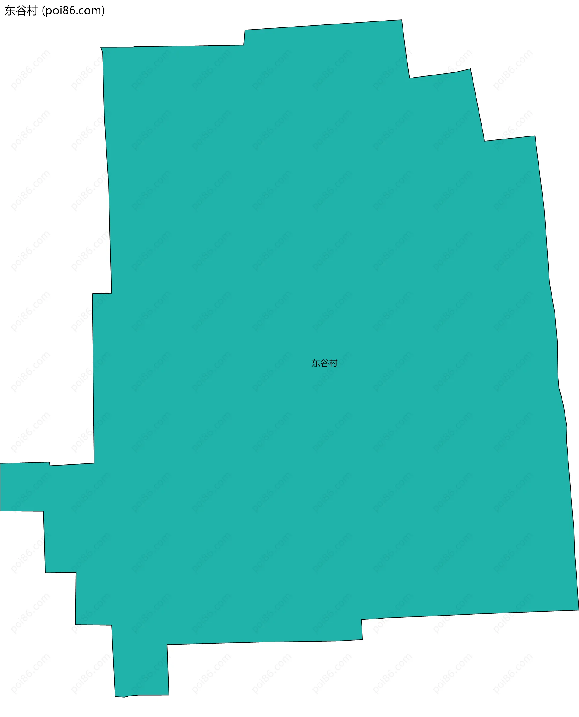 东谷村边界地图