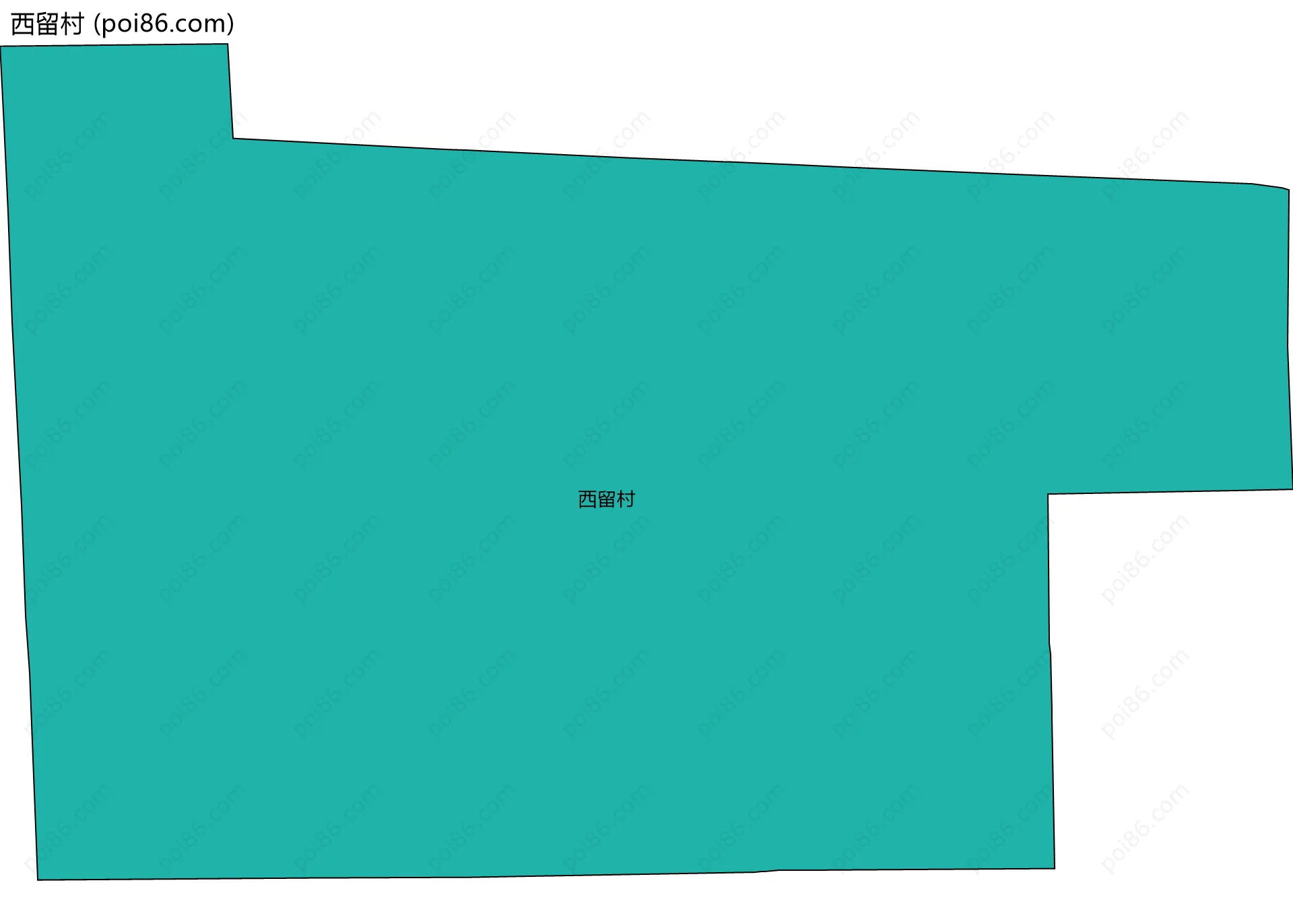 西留村边界地图