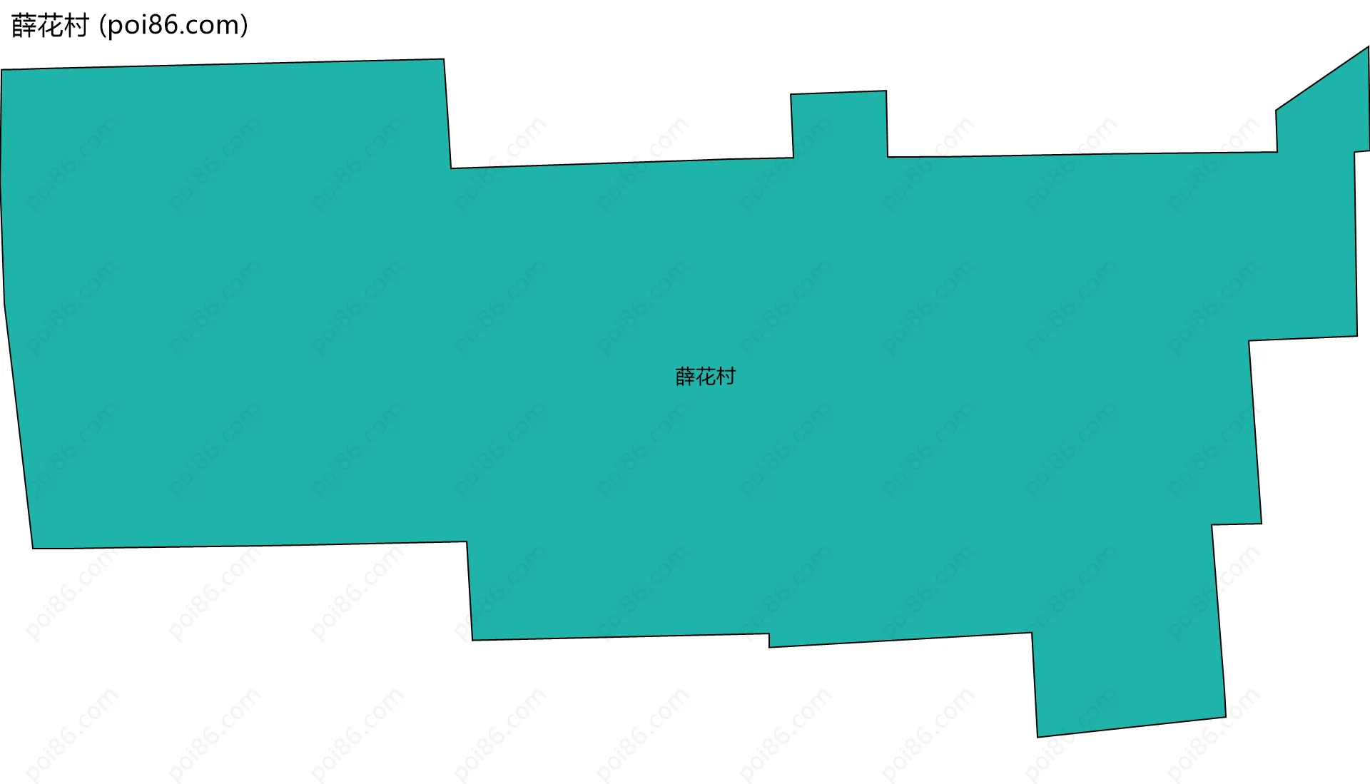 薛花村边界地图