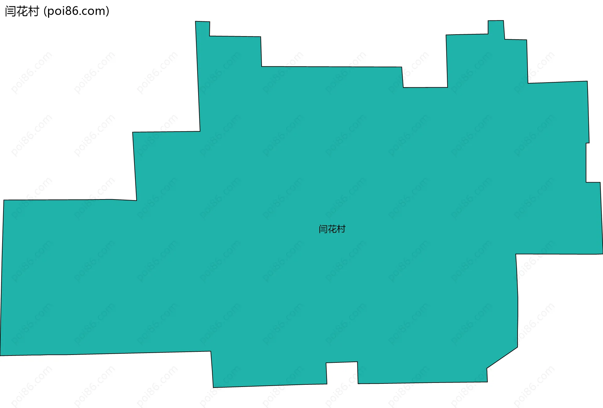 闫花村边界地图