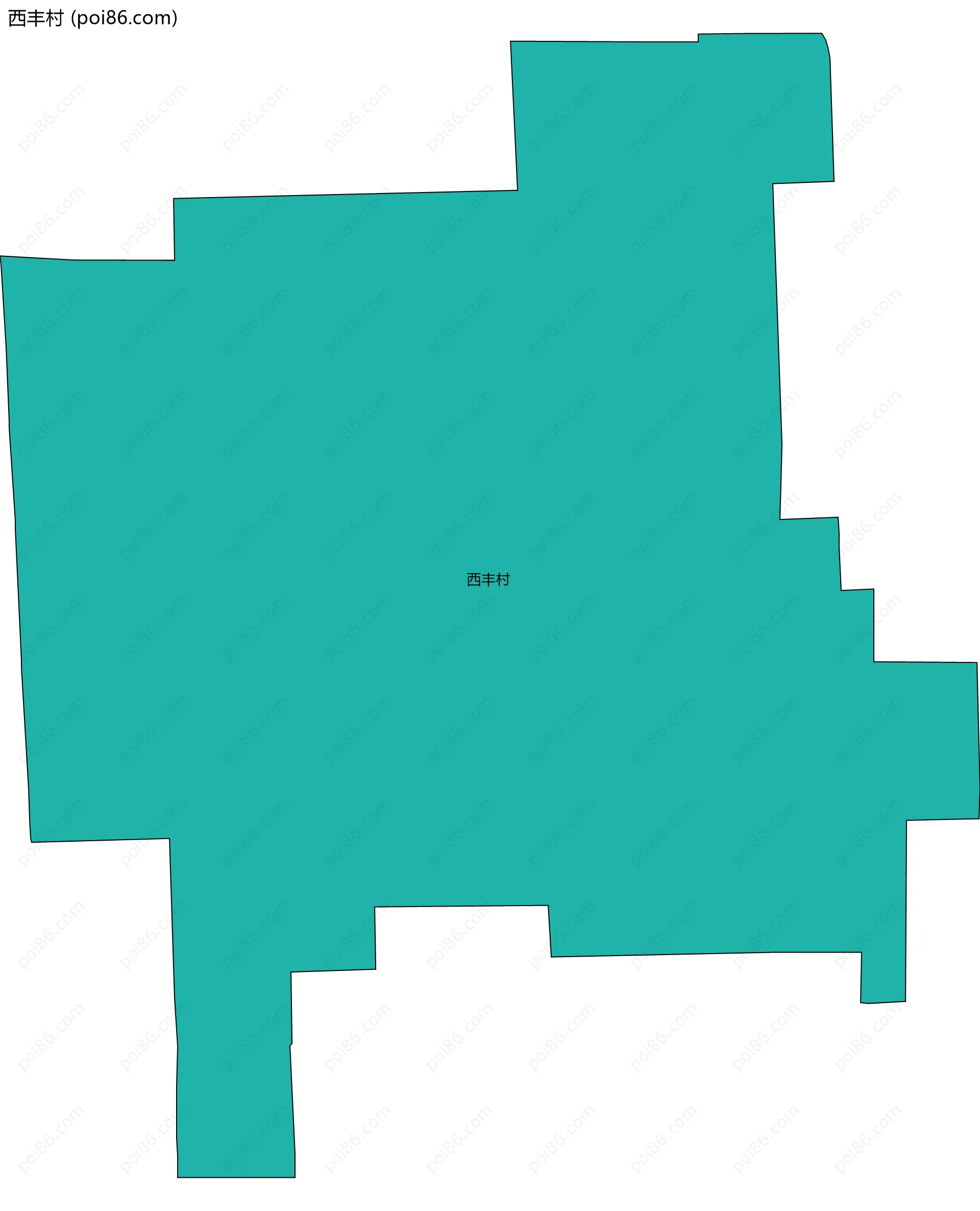 西丰村边界地图