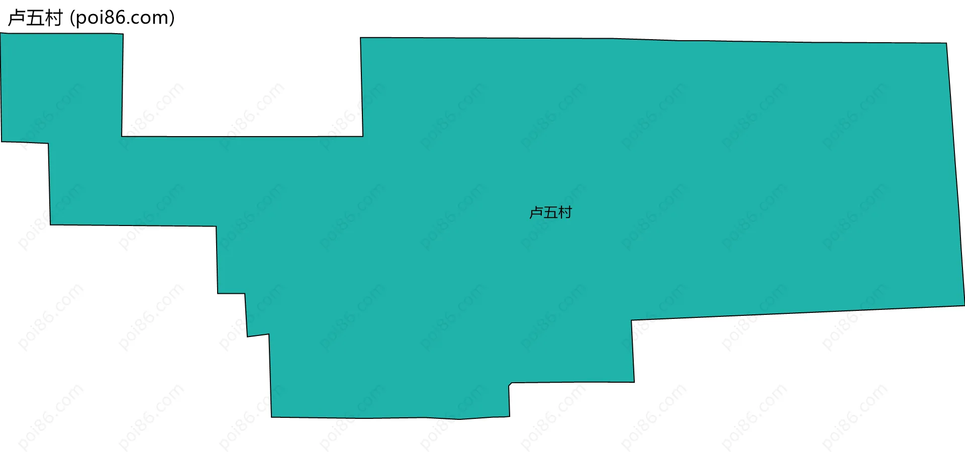 卢五村边界地图