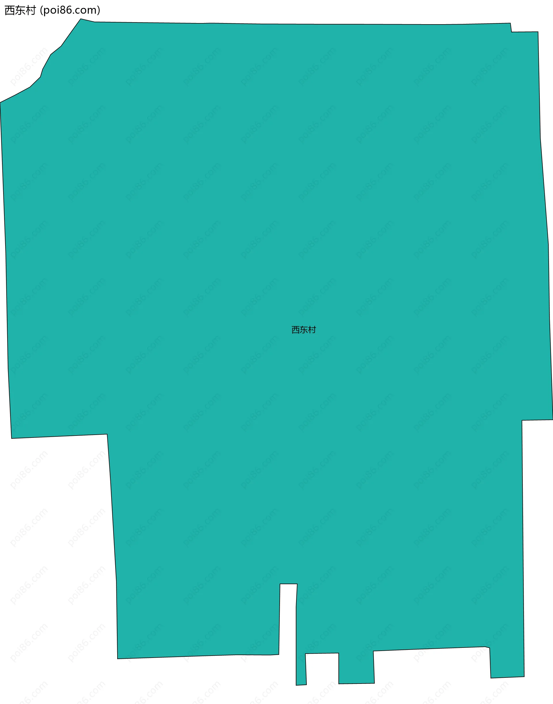 西东村边界地图