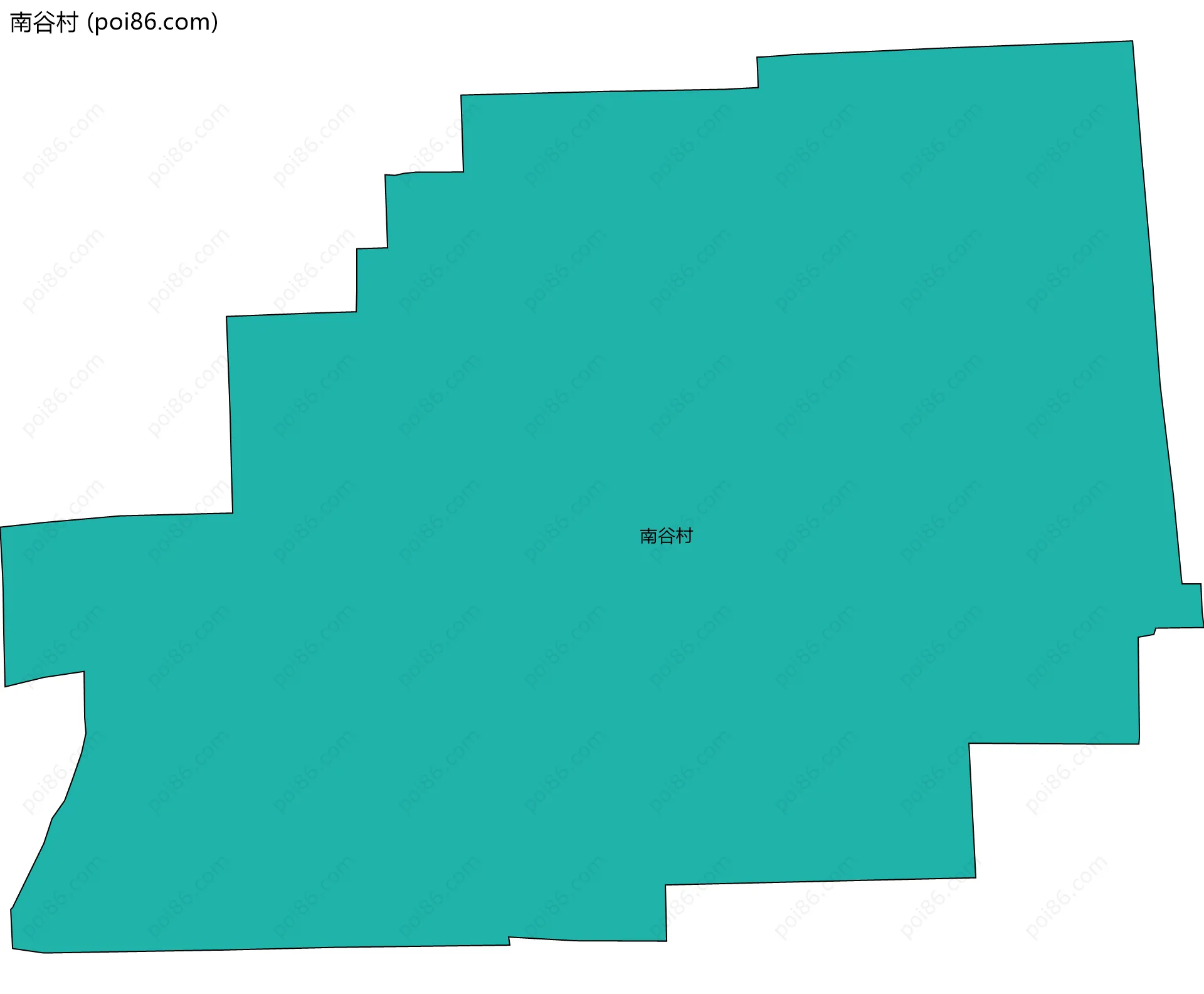 南谷村边界地图
