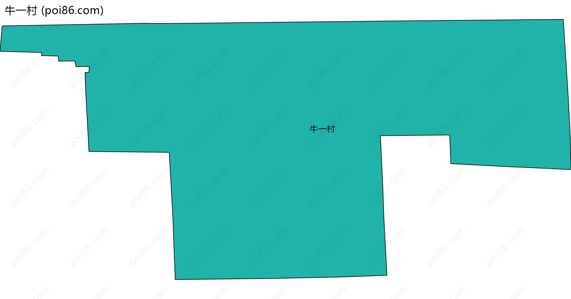 牛一村边界地图