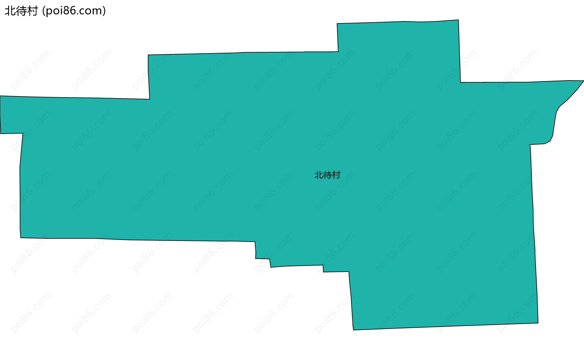 北待村边界地图