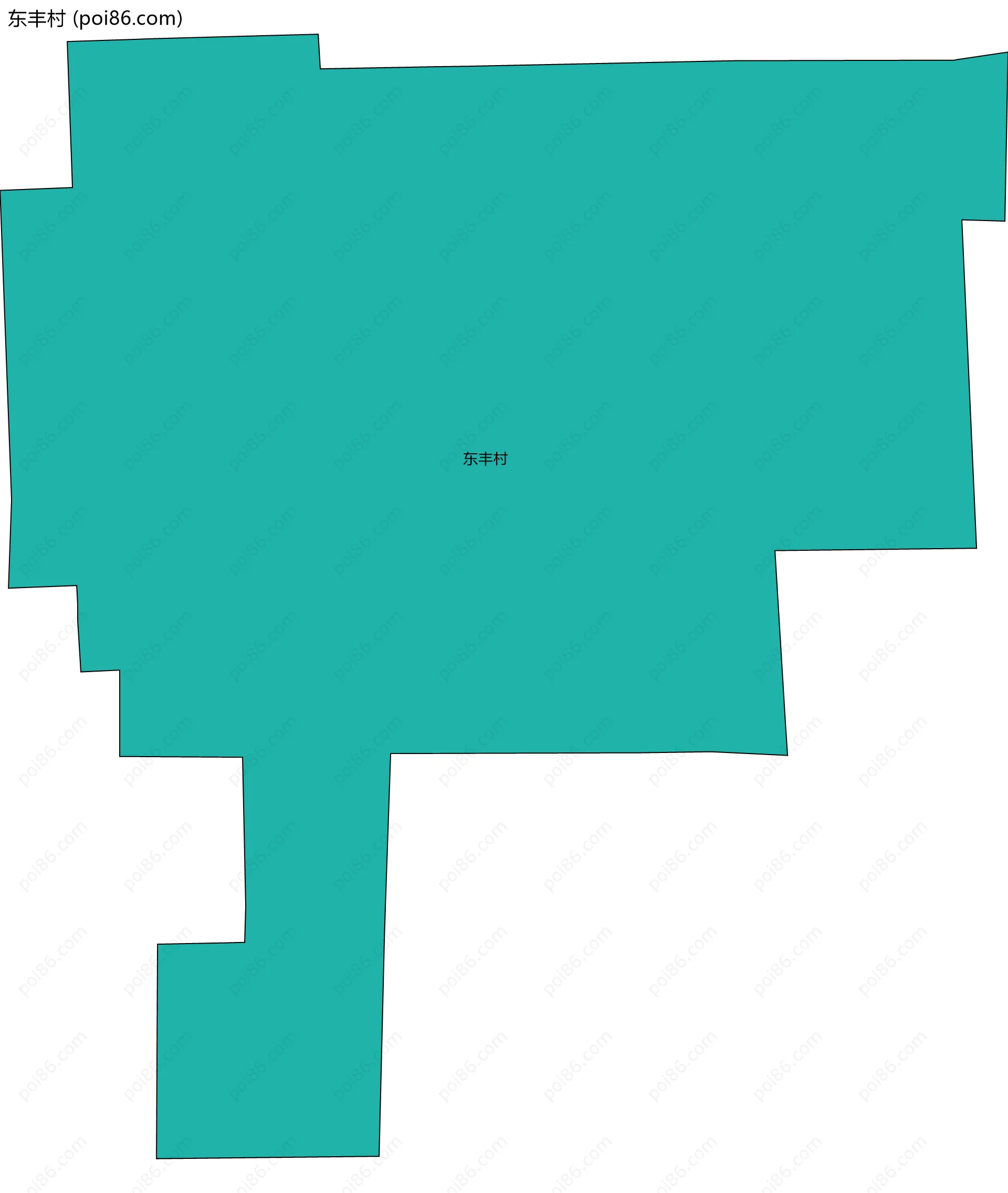 东丰村边界地图