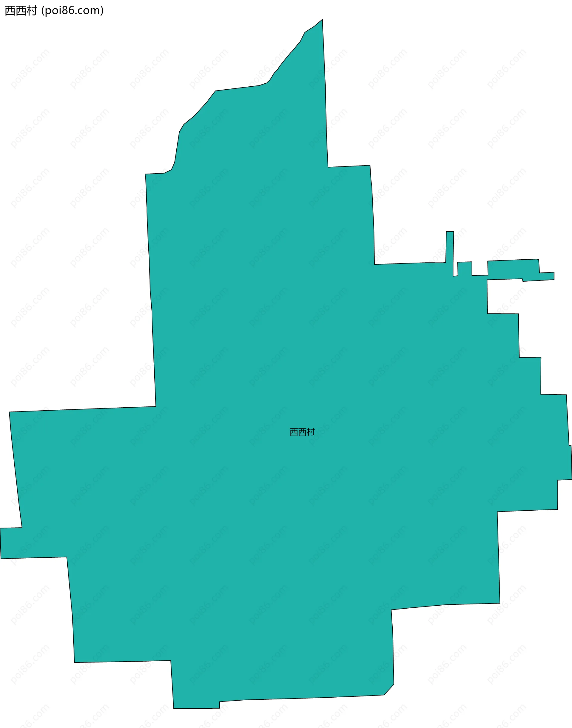 西西村边界地图