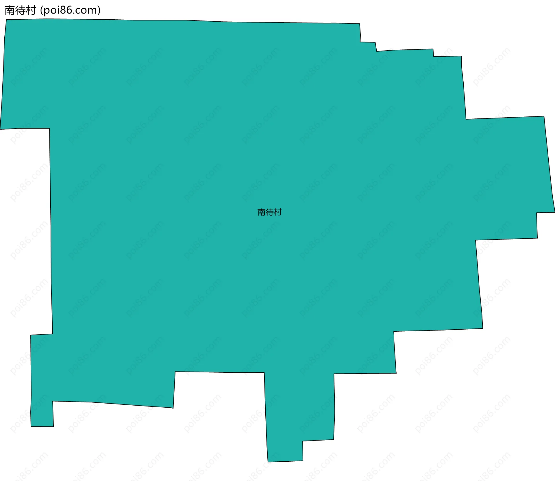 南待村边界地图
