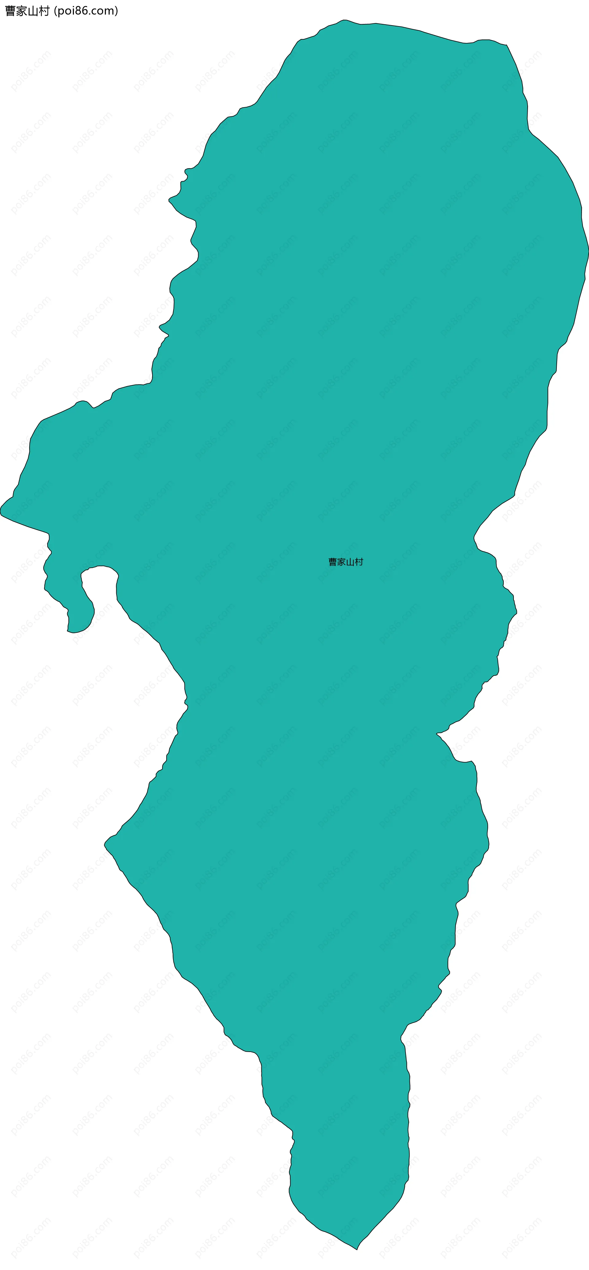 曹家山村边界地图