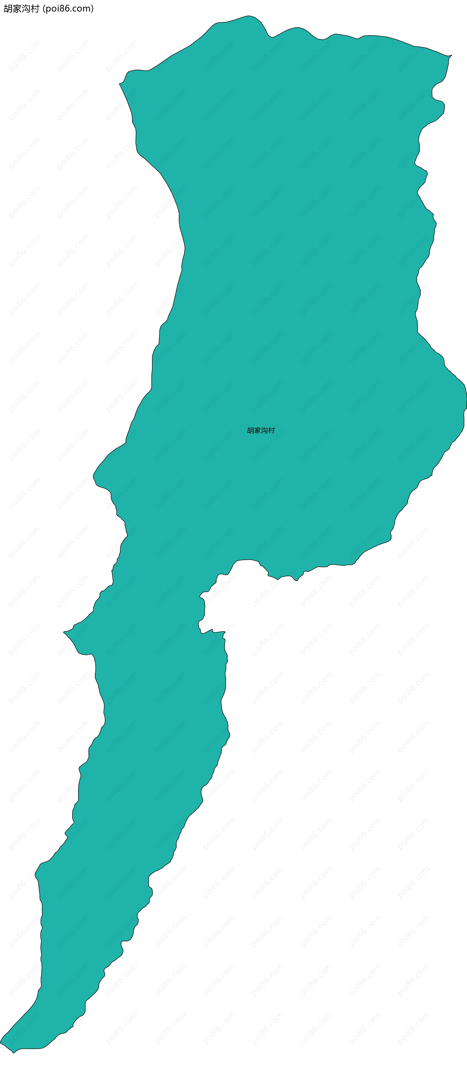 胡家沟村边界地图