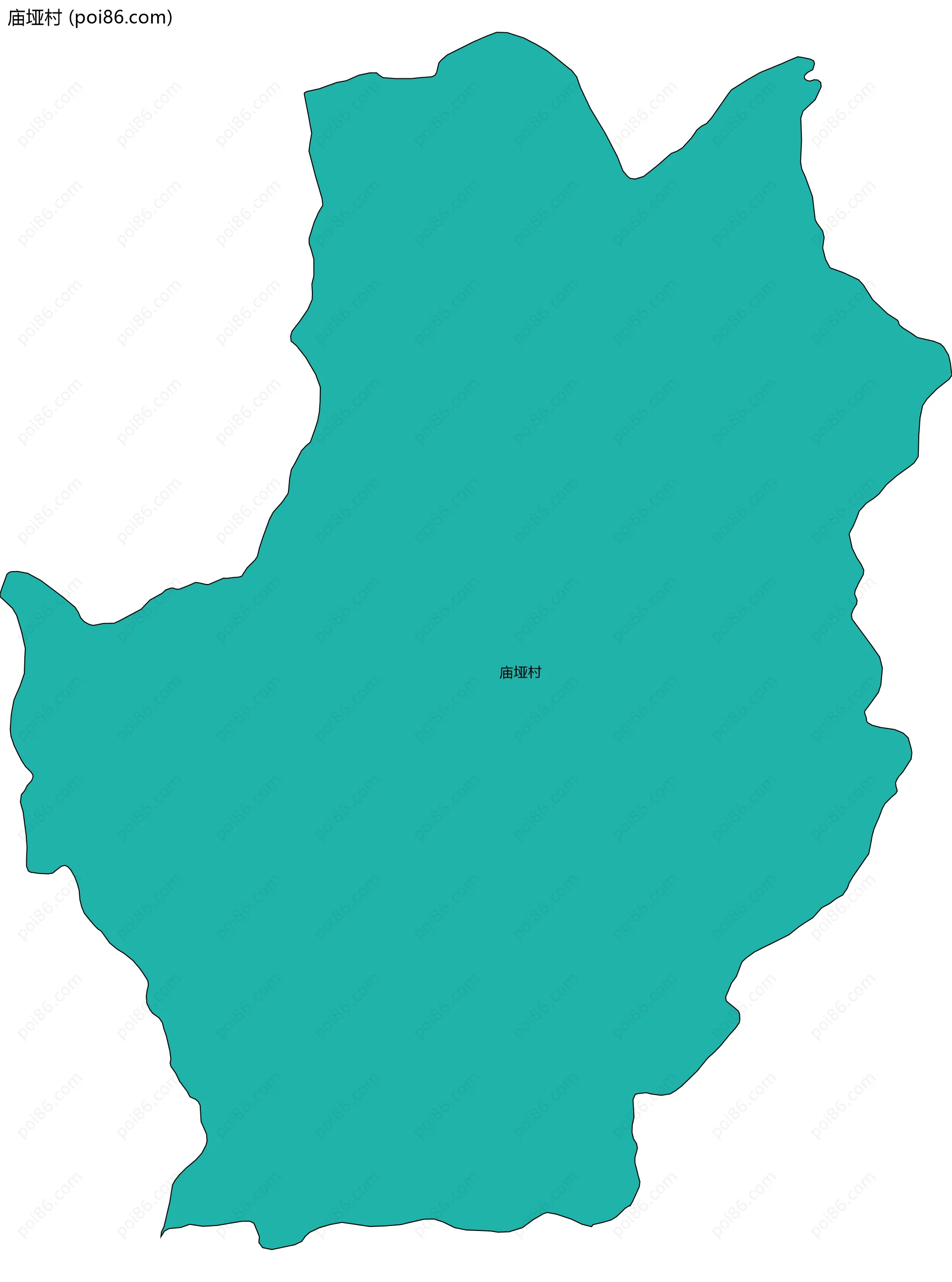 庙垭村边界地图